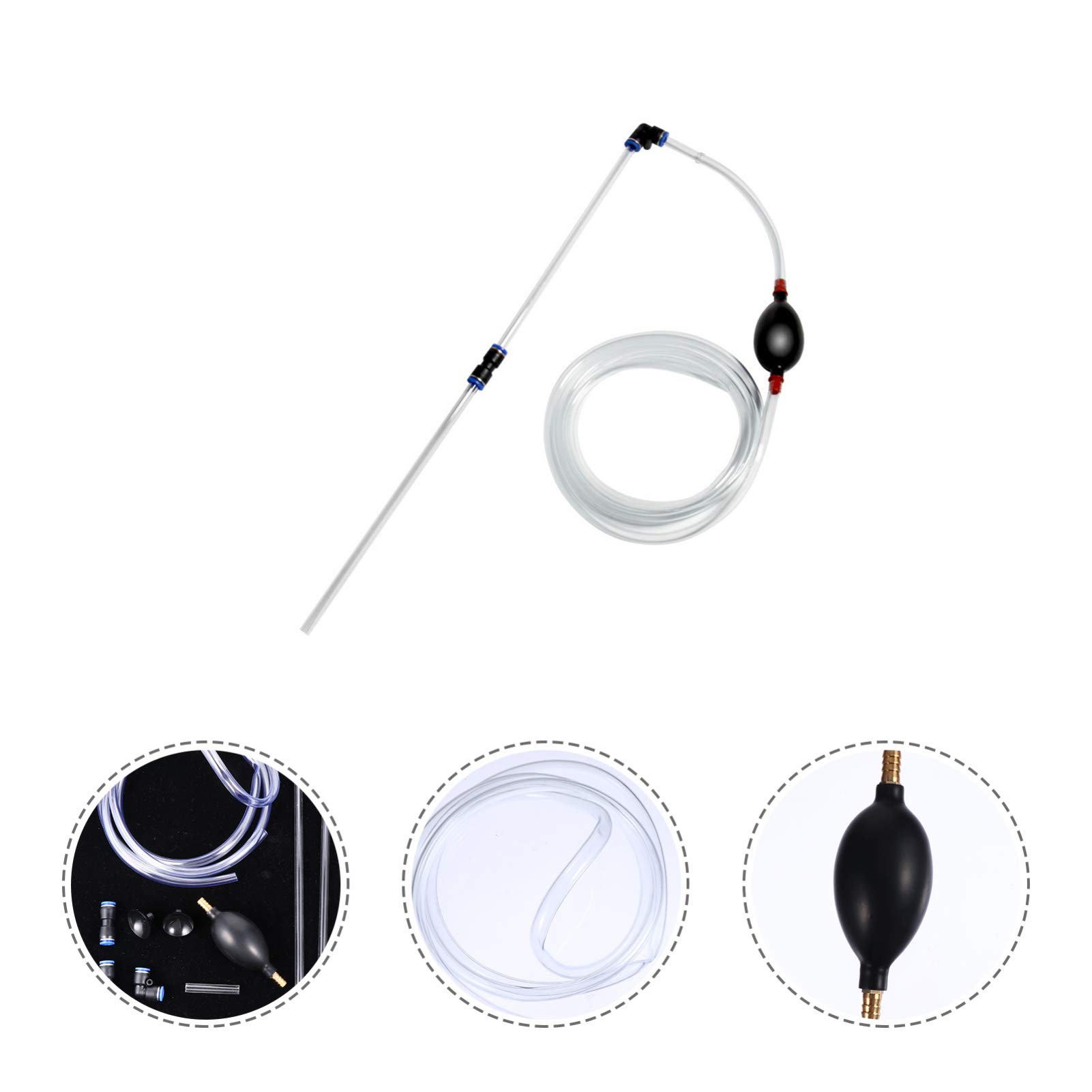 POPETPOP Aquarium Gravel Cleaner & Water Changer - Fish Tank Siphon Vacuum Cleaner with Sand Washing Tool for Freshwater & Saltwater Tanks - Perfect for Home Aquarium Maintenance and Pond Cleaning