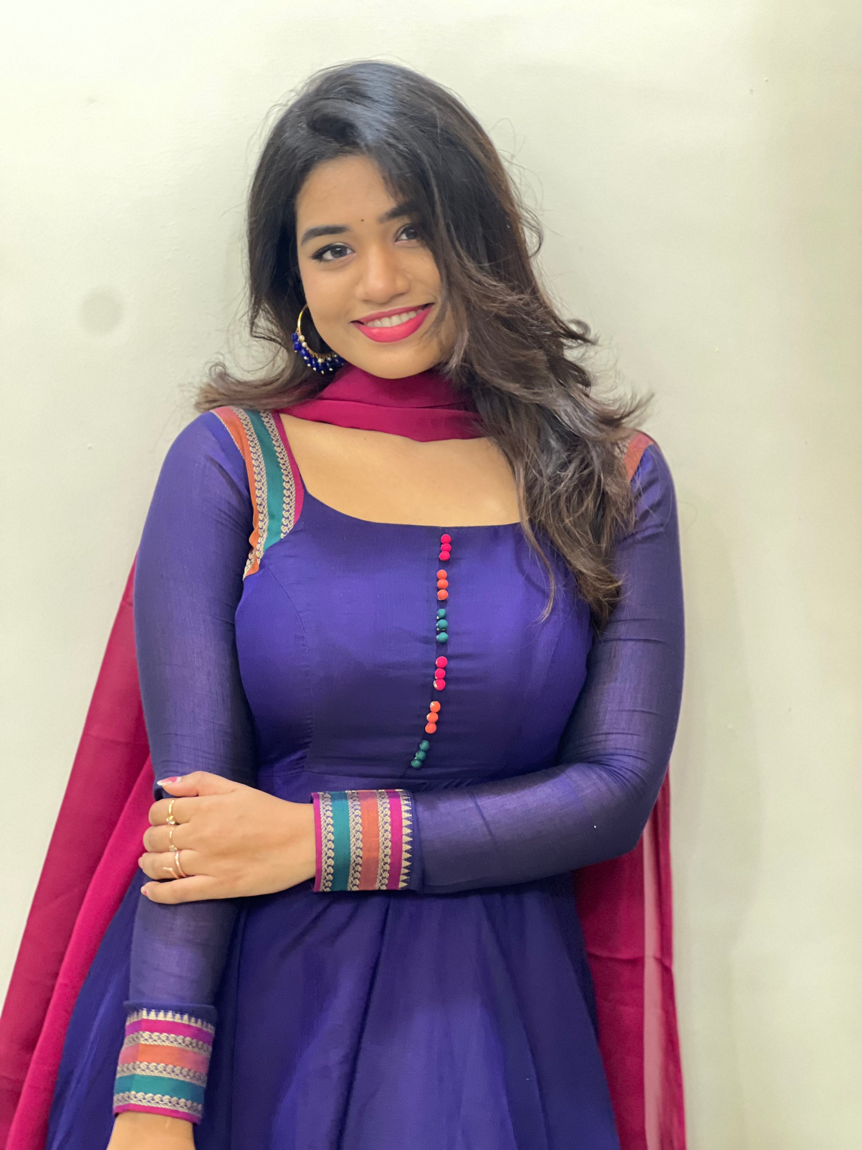 DD658 Meenakshi Pure Handloom Anarkali Dress - Traditional Indian Ethnic Wear for Women - Perfect for Weddings, Festivals & Special Occasions