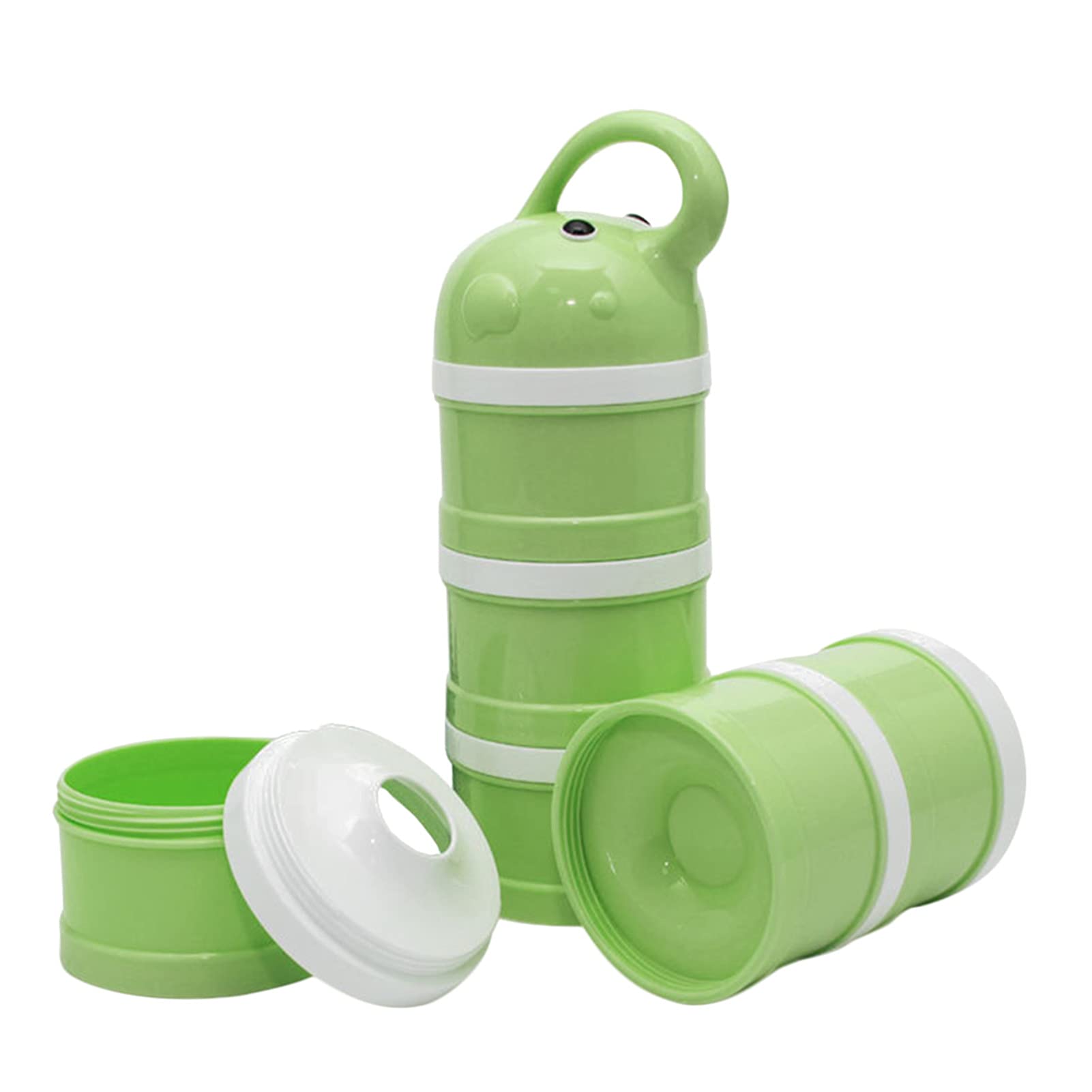 Portable 3-Layer Formula Dispenser & Snack Storage Container - Large Capacity Baby Milk Powder Box, Travel-Friendly & Leak-Proof (Green) | Perfect for On-the-Go Parents, Daycare & Outdoor Activities