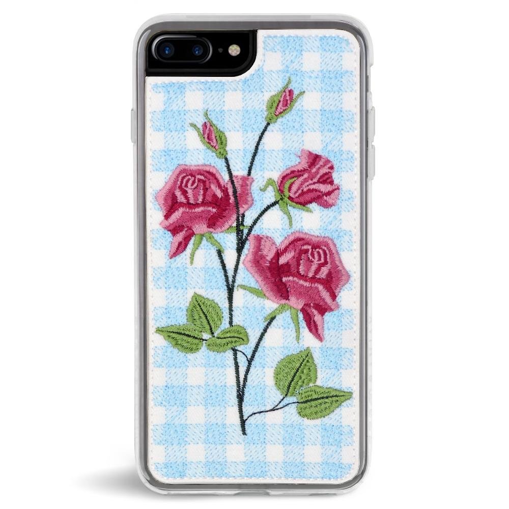Zero Gravity Shockproof Case for iPhone 7 Plus/8 Plus - Bardot Floral Embroidery Design - 360° Full-Body Protection (Drop Test Certified) - Perfect for Outdoor Activities, Travel & Daily Use