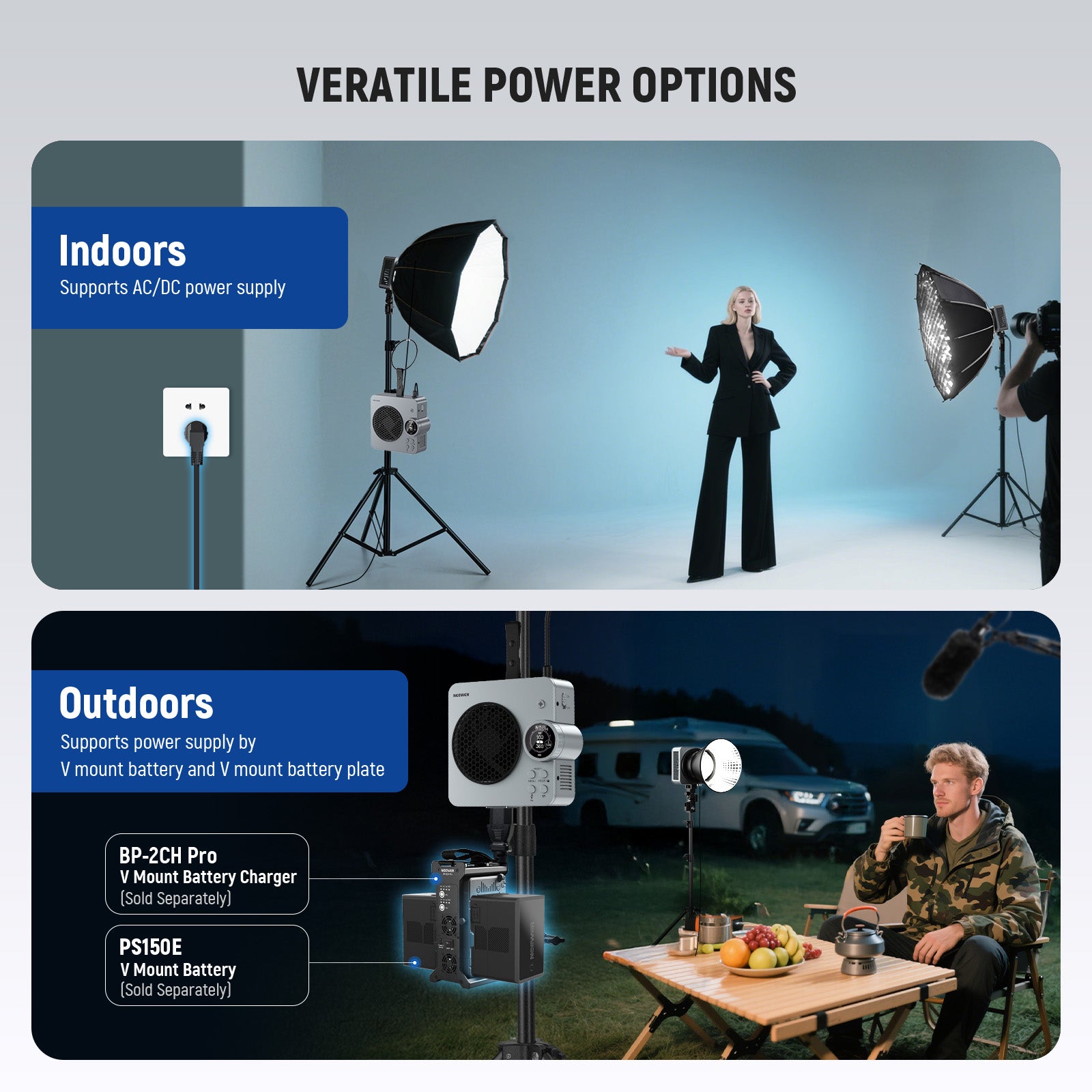 NEEWER HS200C 280W Portable RGB LED Video Light with APP Control - Dimmable Bi-Color Lighting for YouTube, Photography, Live Streaming & Studio Filming