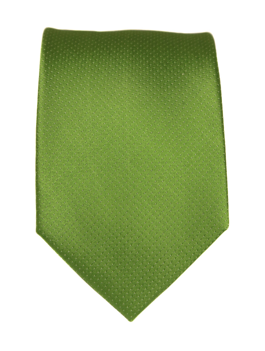 DÉCLIC Classic Microdot Tie for Men - Stylish Green Necktie for Business, Weddings & Formal Events