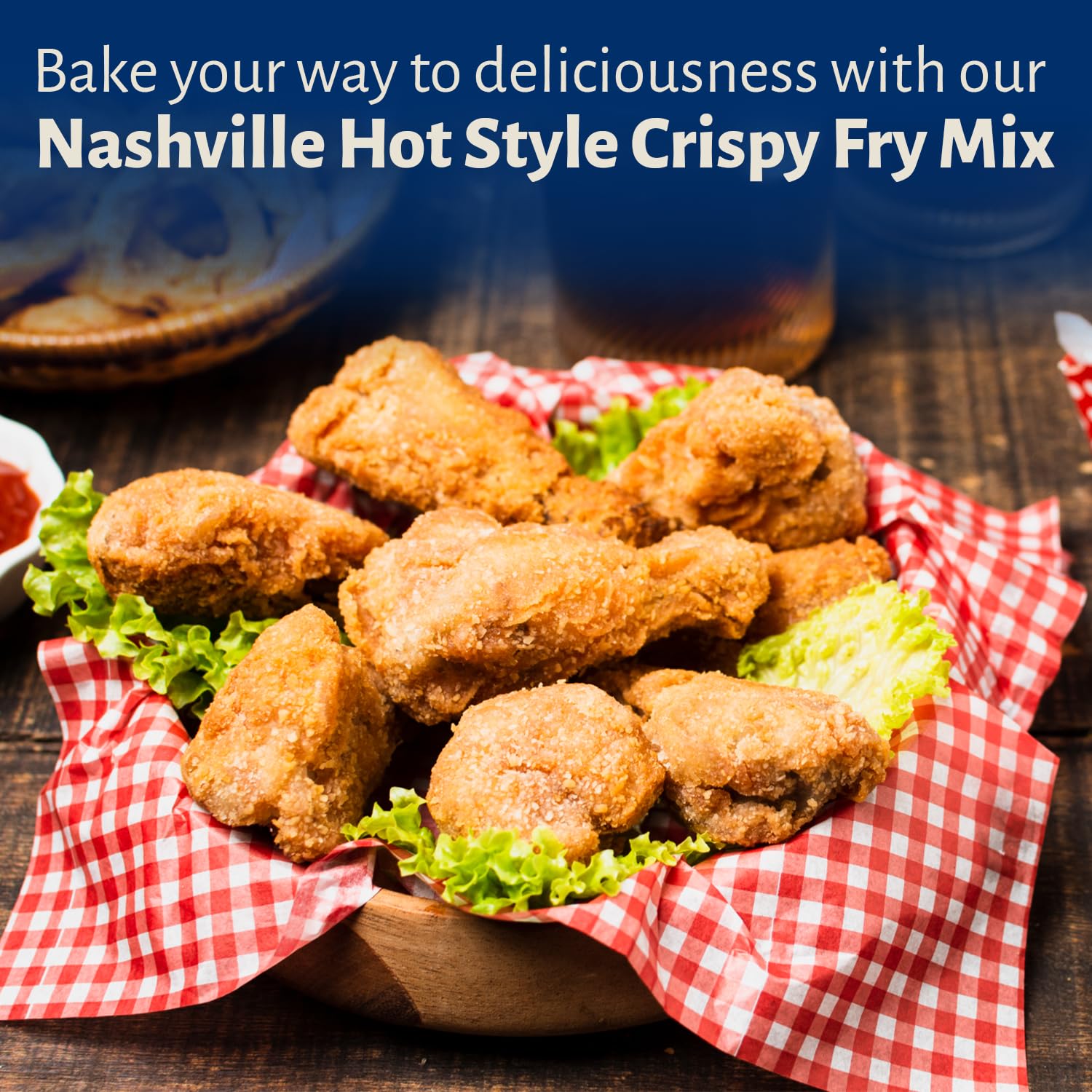 Calhoun Bend Mill Nashville Hot Style Crispy Fry Mix - Spicy Southern Seasoning for Hot Chicken Tenders, Wings & Sandwiches | Fiery Flavor | Perfect for Air Fryer, Deep Fryer & Oven Baking | 8 Oz (Pack of 1) | Great for Game Day, BBQs & Family Dinners