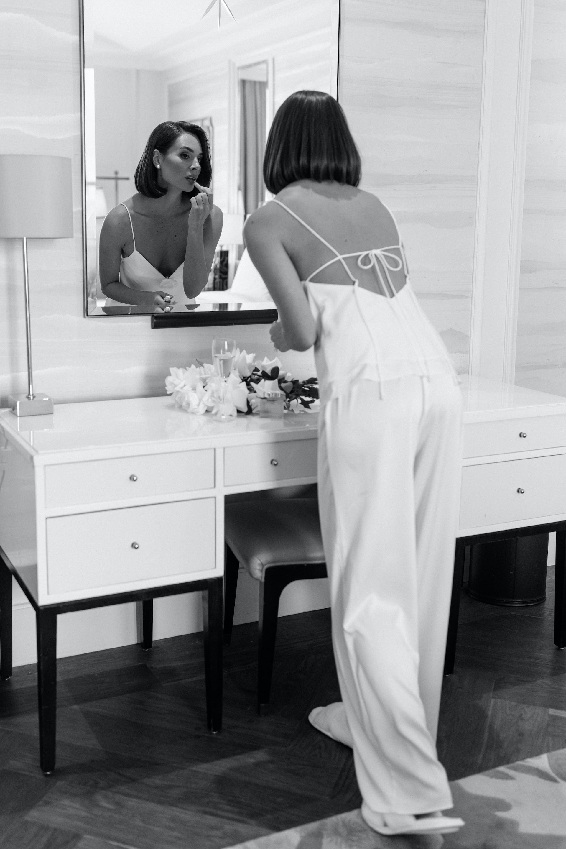 MJ Rose Cami & Pant Set - Women's Floral Lace Sleepwear Pajama Set for Nightwear, Lounge & Bridal Shower - Soft Comfortable Sleep Shirt & Shorts