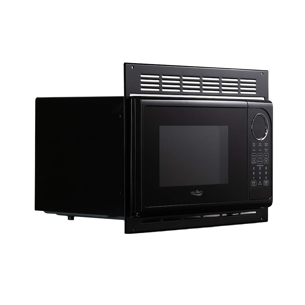 RV Microwave | 0.9 Cubic Ft Black Compact Microwave with Trim Kit | 900W High Power Replacement for High Pointe | Perfect for Campers, Motorhomes & Tiny Homes