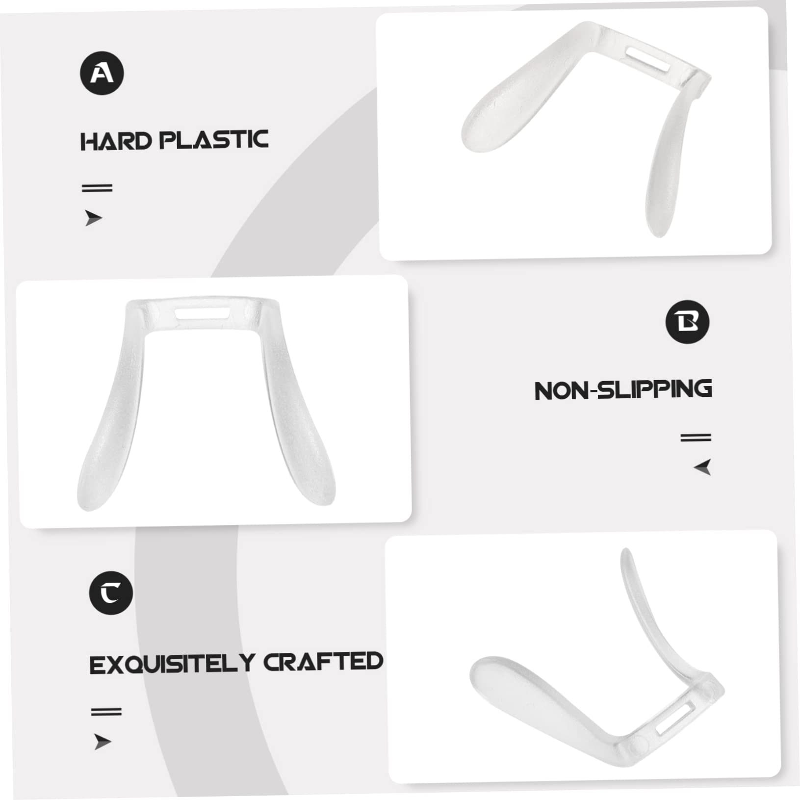 9PCS Anti-Slip Nose Pads for Glasses & Sunglasses - Durable Hard Plastic Replacement Nose Pads - Comfortable Support Cushions for Eyewear - Perfect for Reading, Driving, and Outdoor Activities
