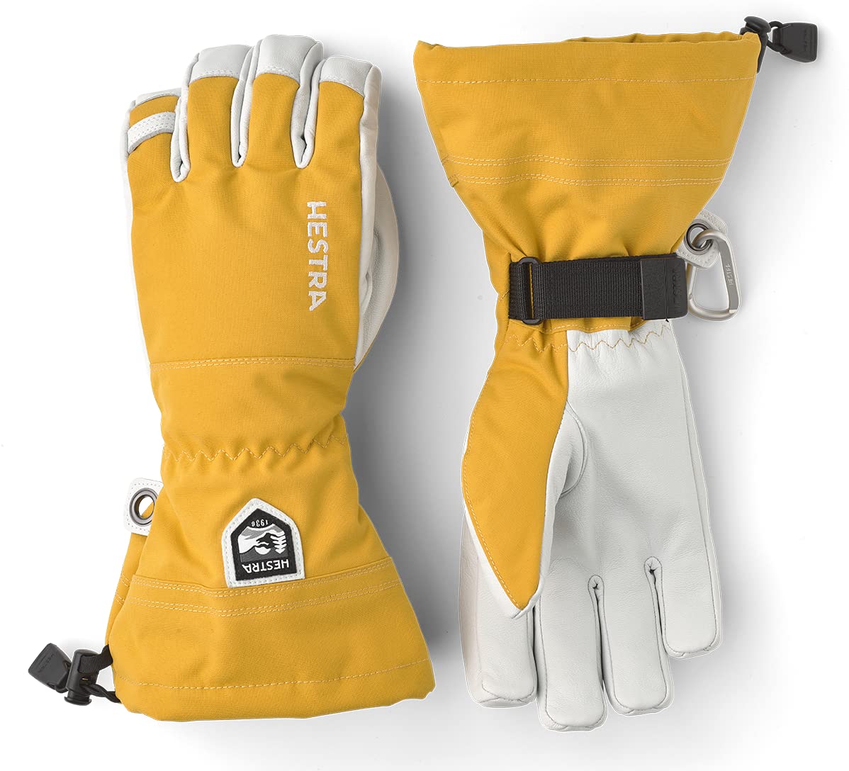 Hestra Army Leather Heli Ski Gloves - Classic 5-Finger Winter Gloves for Skiing, Snowboarding & Mountaineering | Waterproof & Warm for Extreme Cold Weather Adventures