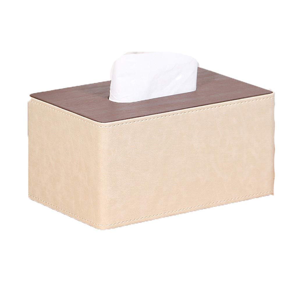 YeSBTx Premium Rectangular Leather Tissue Box Holder - Elegant Napkin Dispenser for Home, Office & Car Decor | Perfect for Living Room, Bedroom, Desk & Automotive Interior Accessories
