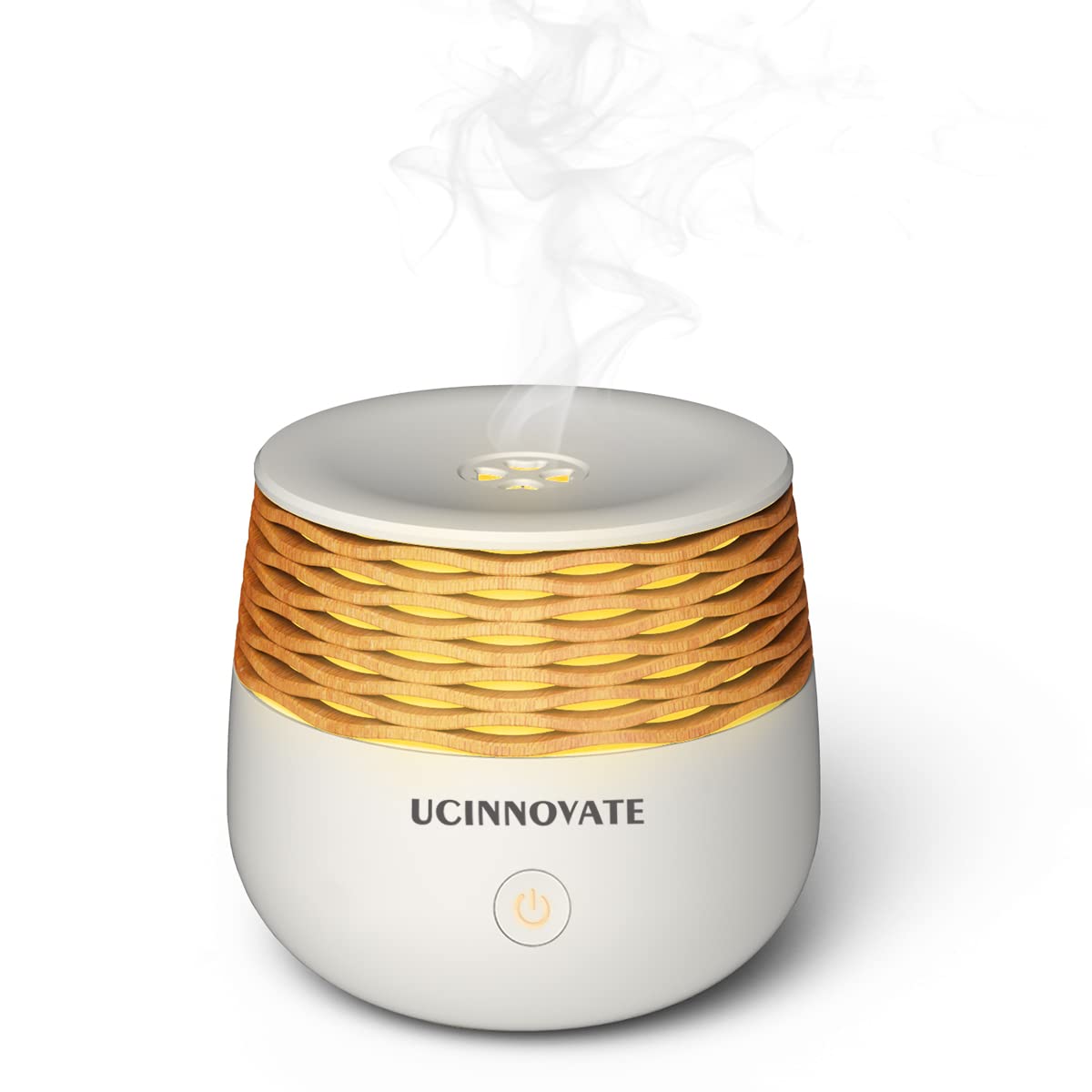 UCINNOVATE 30ml Portable Mini Essential Oil Diffuser - Ultrasonic Cool Mist Humidifier with LED Night Light & Auto Shut-Off | Small Desk Aroma Diffuser for Home, Office, Yoga & Bedroom Relaxation | USB-Powered Essential Oil Diffuser for Aromatherapy