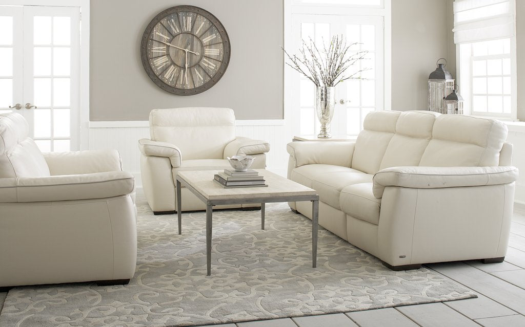 Natuzzi Brivido B757 Modern Leather Sofa - Premium Italian Design for Living Room, Lounge & Office - Comfortable & Stylish Home Furniture for Relaxing & Entertaining