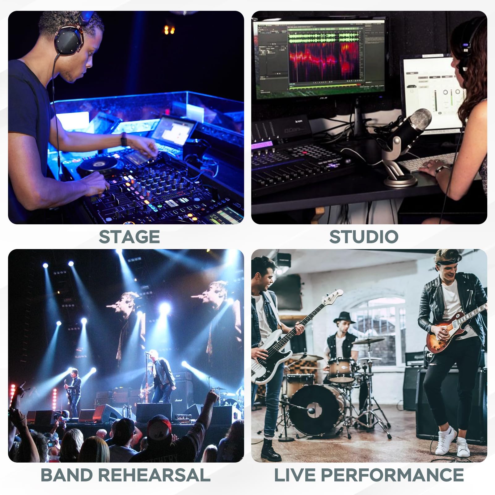 Wireless IEM System 550-580MHz with 2 Receivers for Live Performance