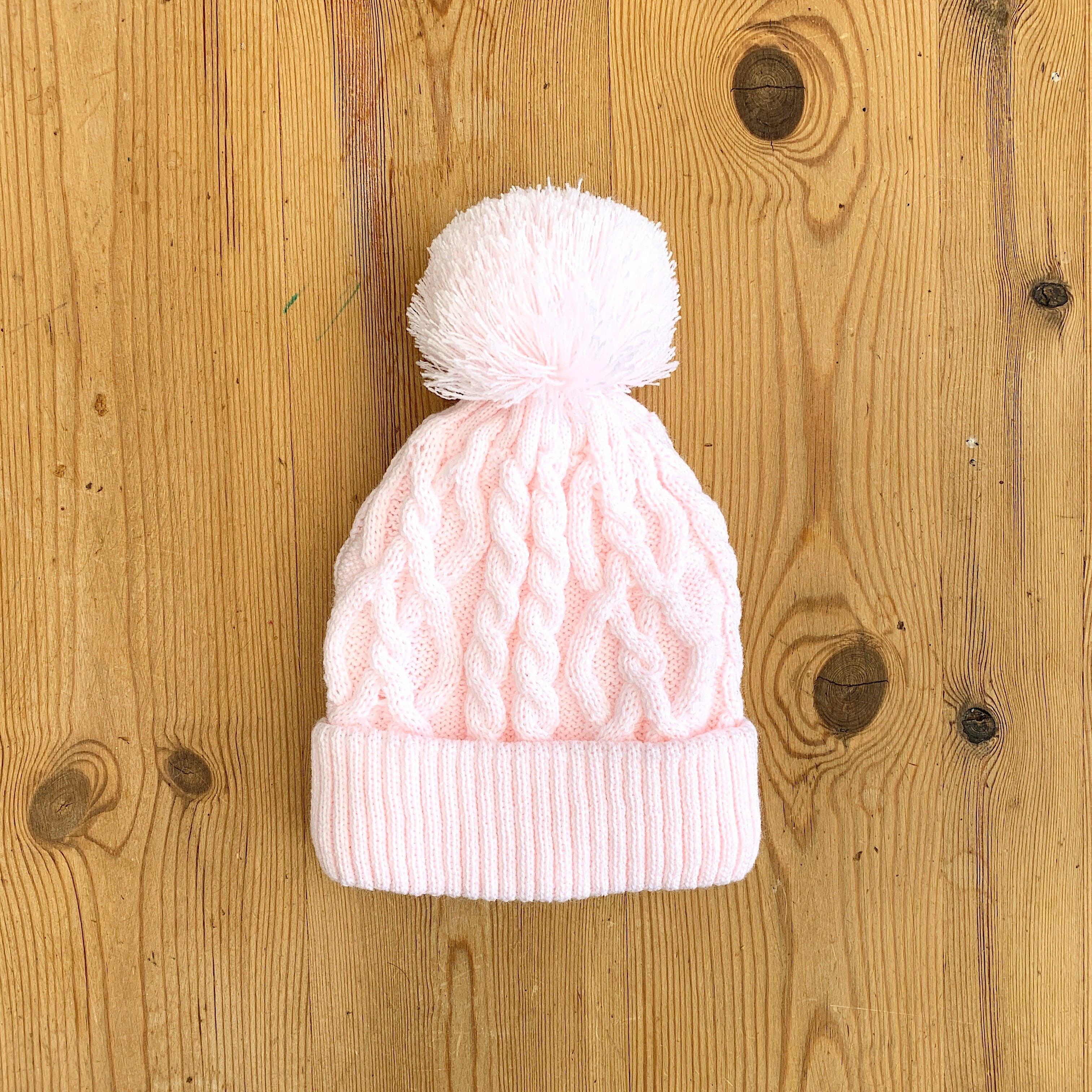 Cozy Cable Knit Pom Pom Beanie - Winter Warm Knitted Hat for Women & Men - Perfect for Snow Days & Outdoor Activities