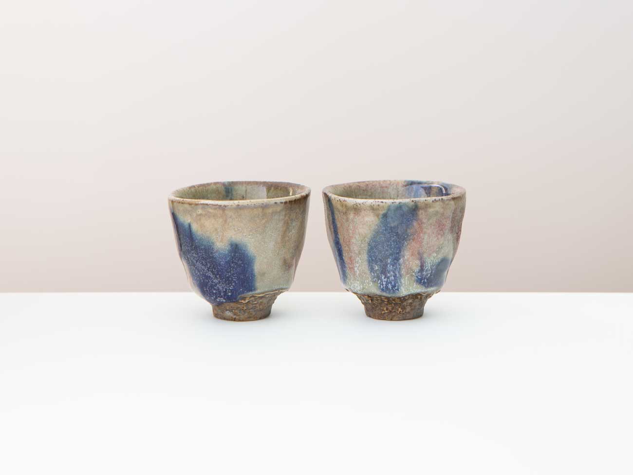 Premium Cobalt Blue Glass Cups - Set of 2 for Coffee, Tea & Cocktails - Elegant Drinkware for Home, Restaurant or Bar Use
