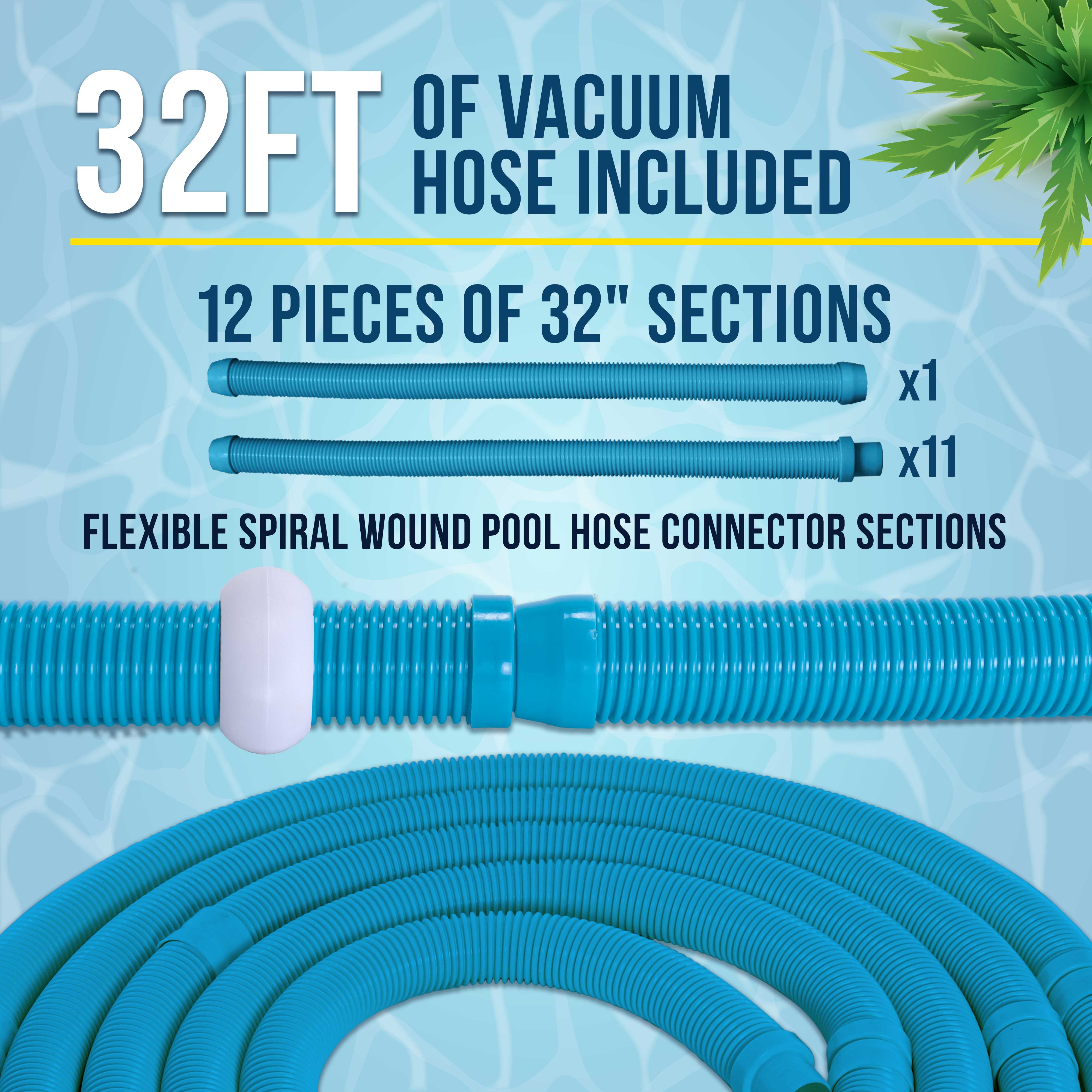 Octopus Prime Automatic Pool Vacuum Cleaner with Hose Set - Powerful Suction for Swimming Pool Debris Removal | Cleans Floors, Walls & Steps | Ideal for In-Ground & Above Ground Pools