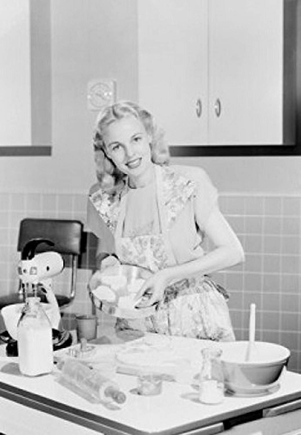 18x24 Young Woman Cooking in Kitchen Poster Print - Perfect for Home Decor, Kitchen Wall Art & Gift Ideas