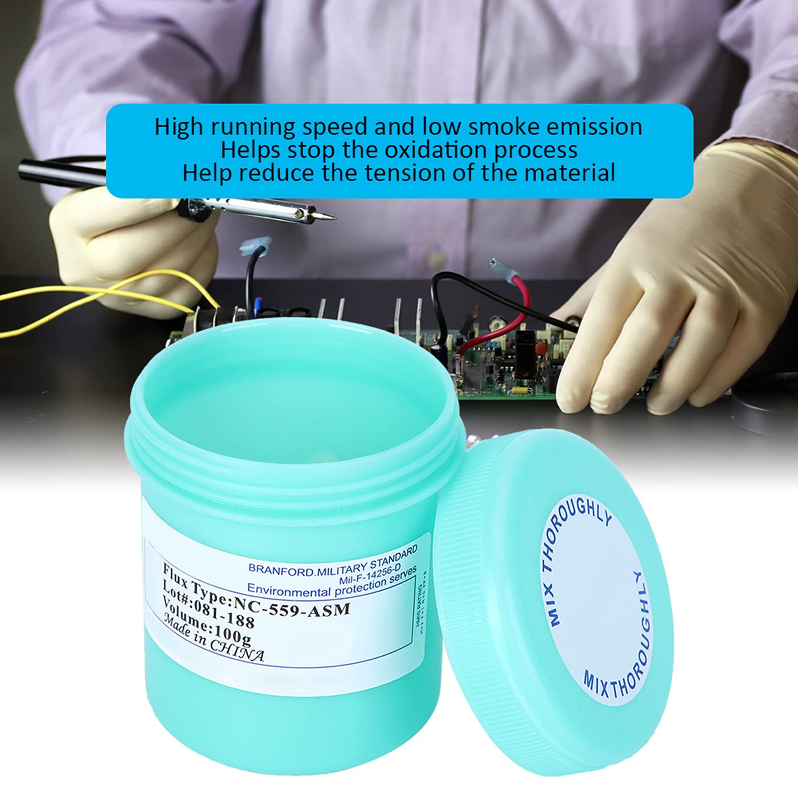 High-Quality Flux Paste Solder Paste for Phone & Watch Repair - NC-559-ASM 28um 180 (Pa·S) - Perfect for Electronics Soldering, PCB Repair, and DIY Projects