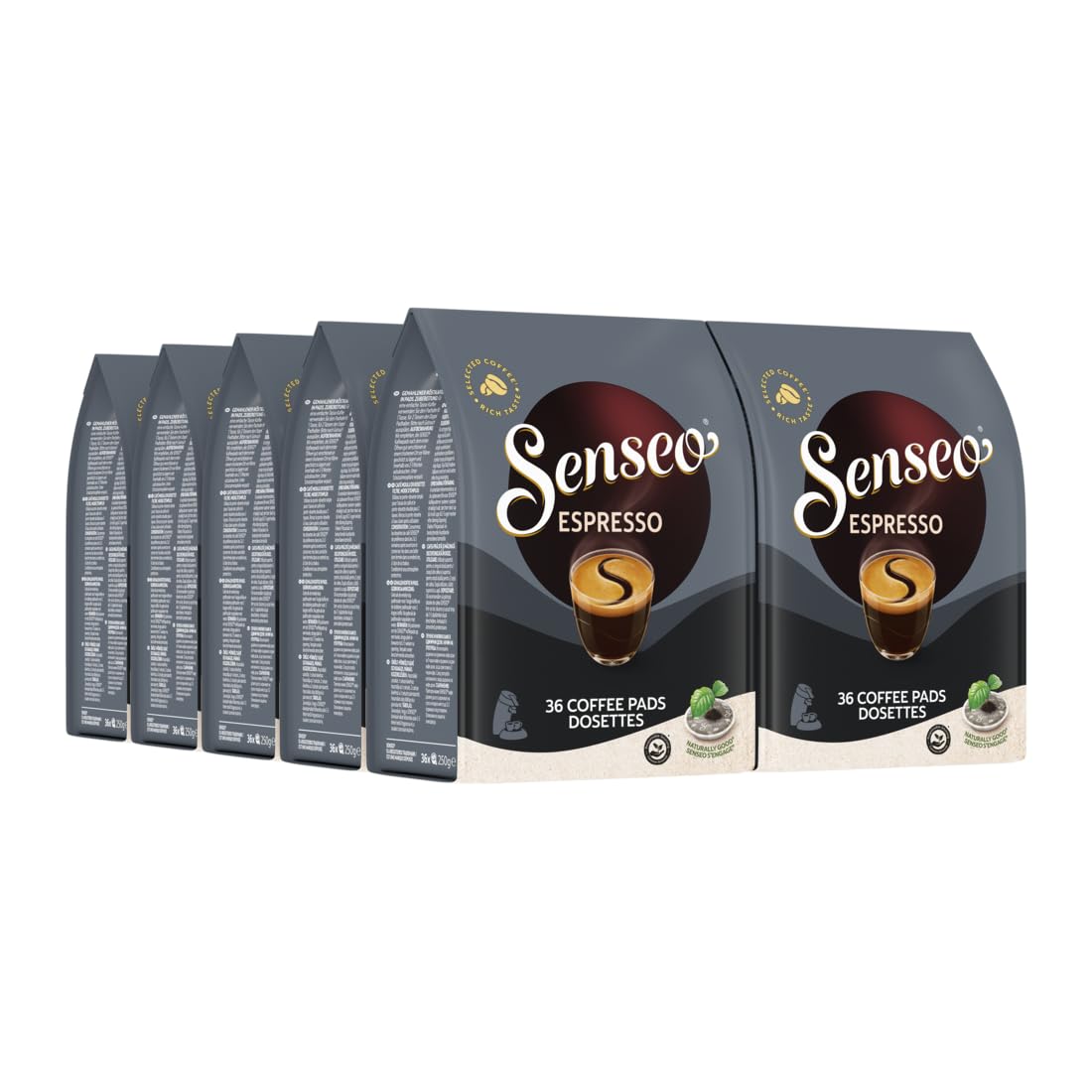 Senseo Espresso Coffee Pods - 36 Count (10 Pack) - Compatible with Senseo Machines - Perfect for Home, Office, or Gifts