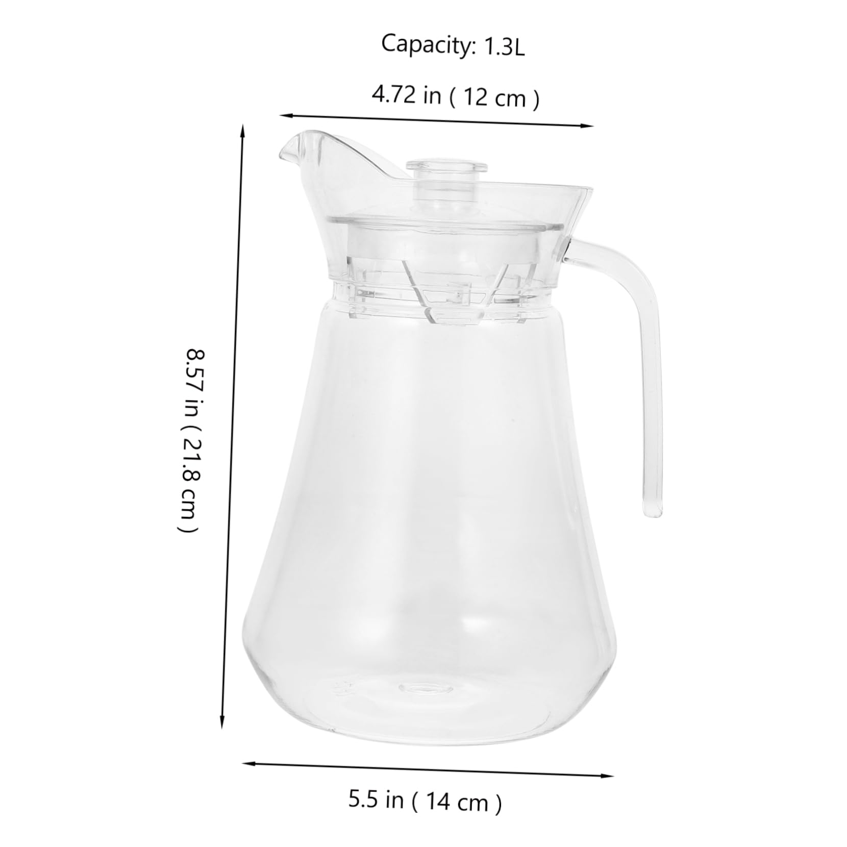 1pc Transparent Large Capacity Water Kettle - Practical Household Drink Pot, Beverage Jug for Tea, Coffee & Water Storage - Perfect for Kitchen, Office & Outdoor Use