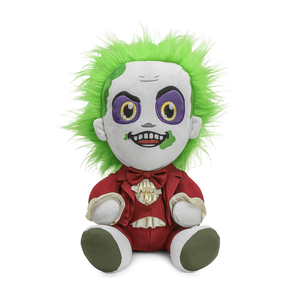 Beetlejuice Red Suit HugMe Plush Toy with Shake Action - Cute Collectible Gift for Fans, Movie Lovers & Halloween Decor