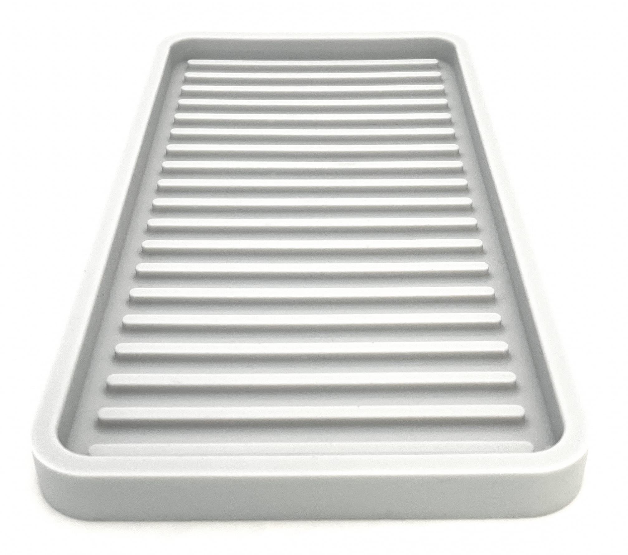 Happitasa Silicone Kitchen Sink Organizer Tray - Sponge Holder & Countertop Protector | Bathroom & Kitchen Soap Dish Dispenser Tray (10