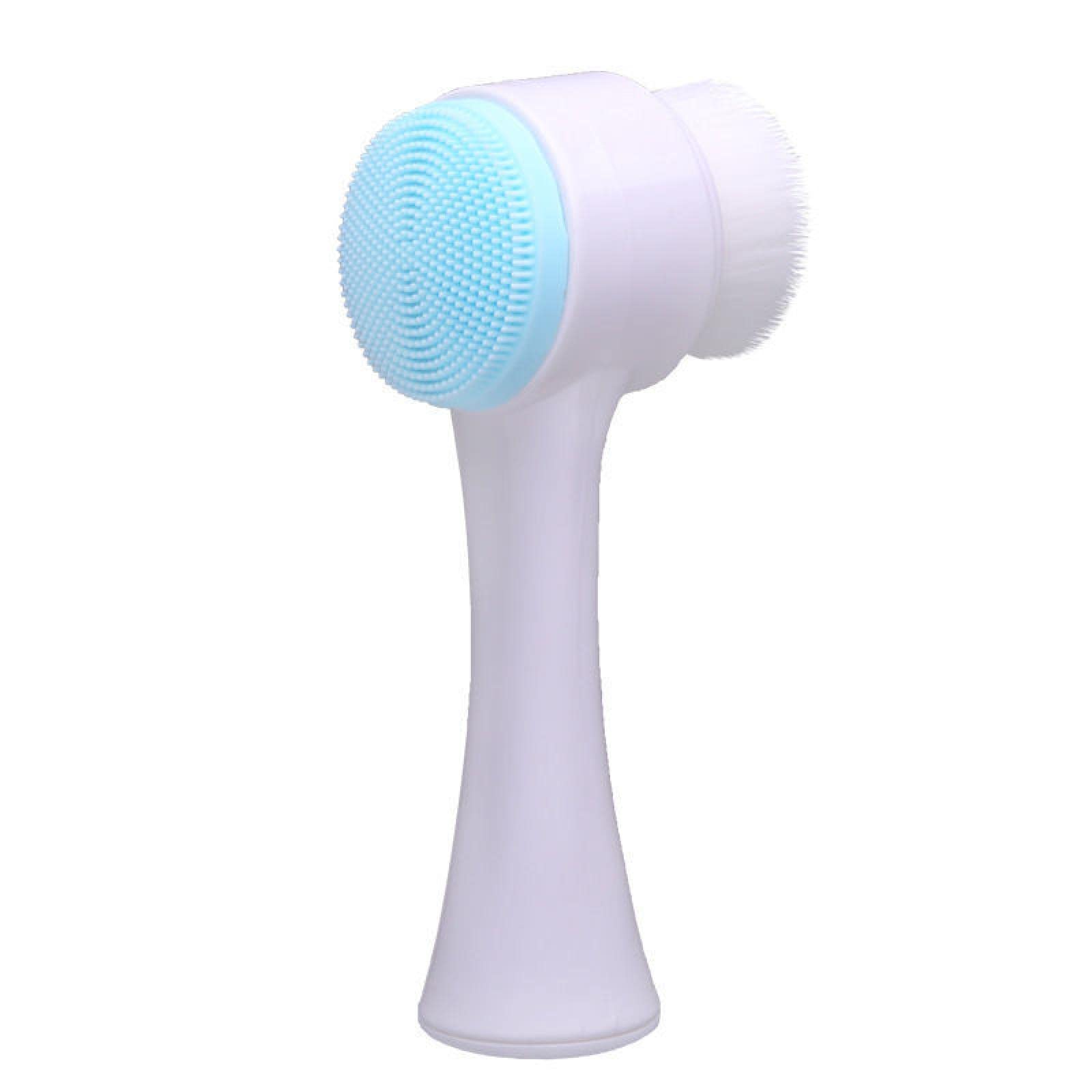 3D Silicone Face Brush - Double-Sided Facial Cleansing & Massage Tool for Skin Care & Travel