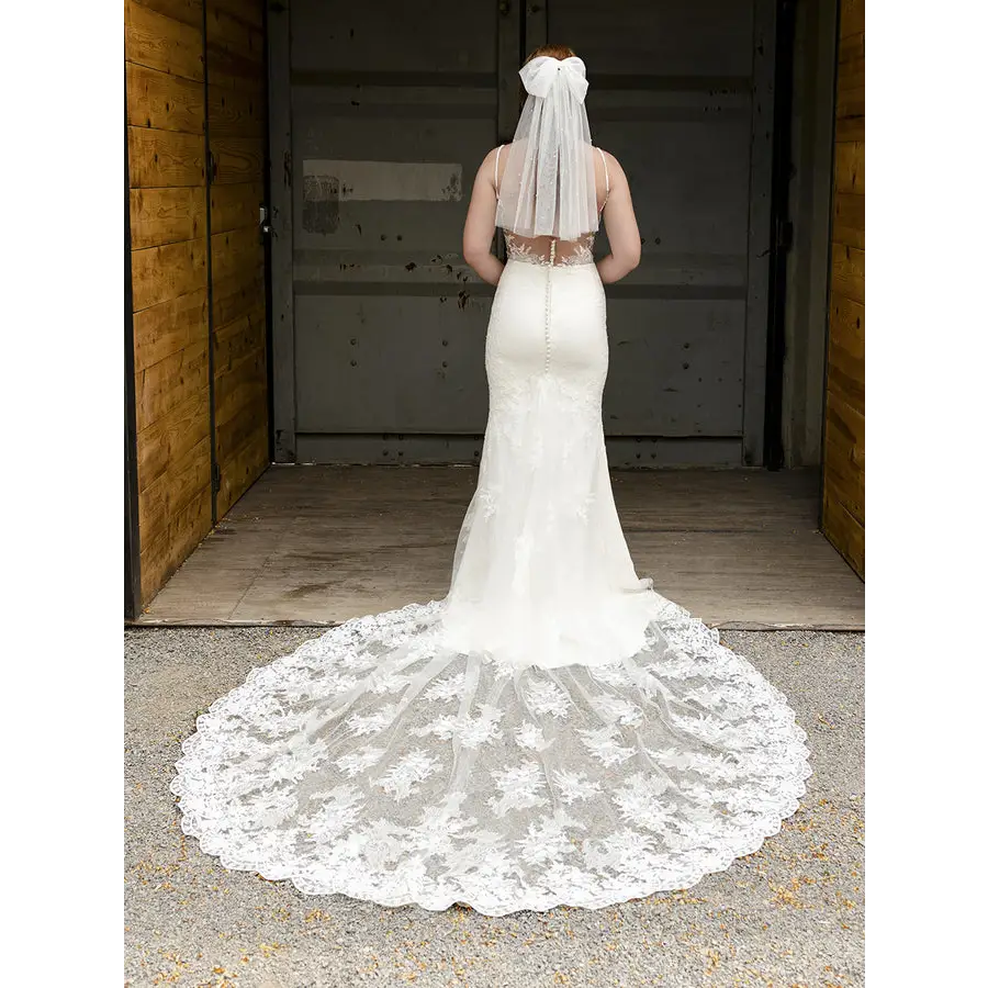 Elegant Lace Bridal Veil V2297SF - Perfect for Weddings, Bridal Showers & Formal Events