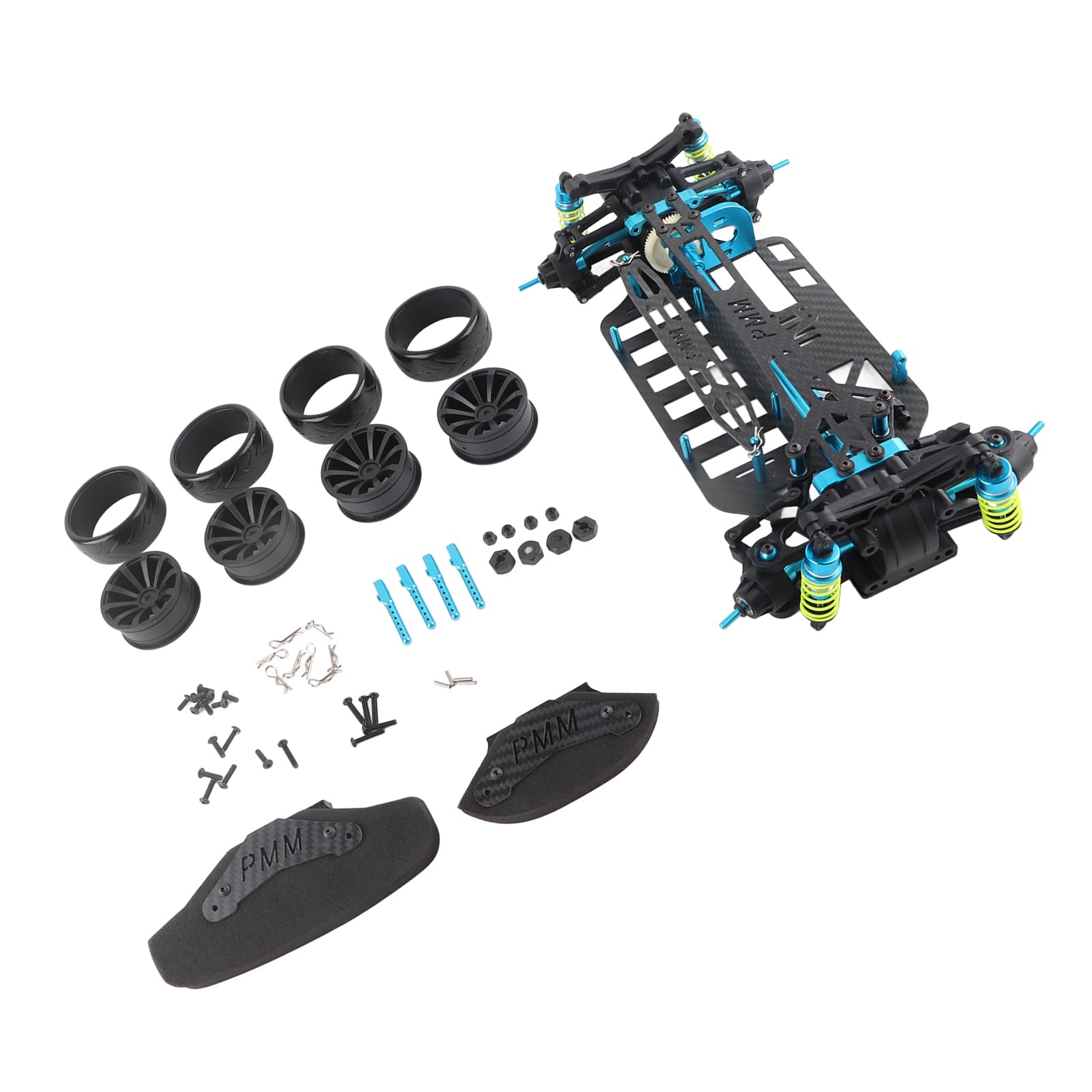 Tbest RC Wheelbase Frame Kit - Carbon Fiber Metal Chassis Beam for TT01/TT01E 1/10 Scale RC Car Model | Durable Off-Road Racing & Drift Upgrade Parts | Compatible with Associated Chassis | Perfect for Competitive Racing & DIY RC Enthusiasts