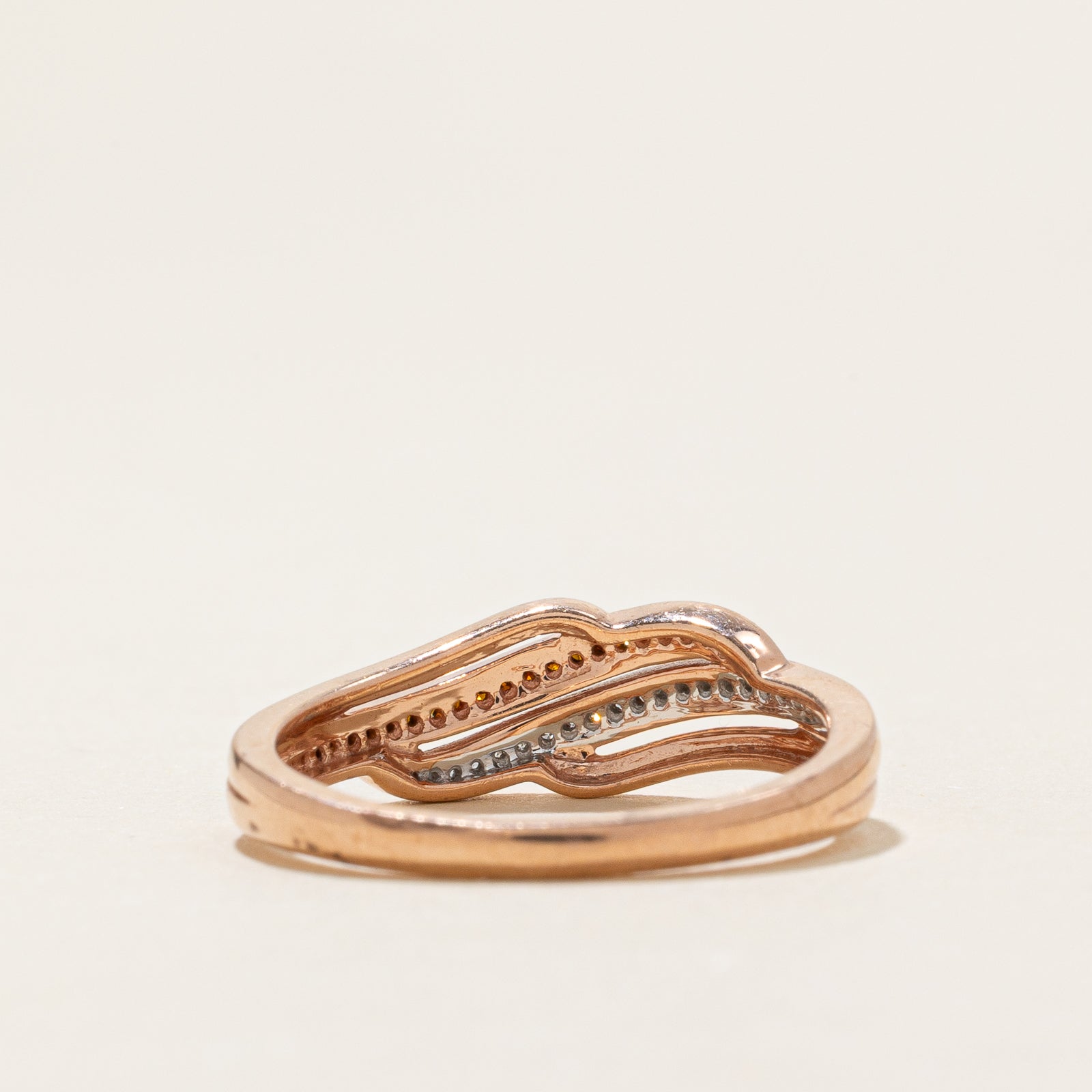 0.04ctw Diamond Double Waterfall Ring for Women - Size 7 | Elegant Wedding, Engagement & Anniversary Jewelry Gift | Perfect for Special Occasions & Everyday Wear