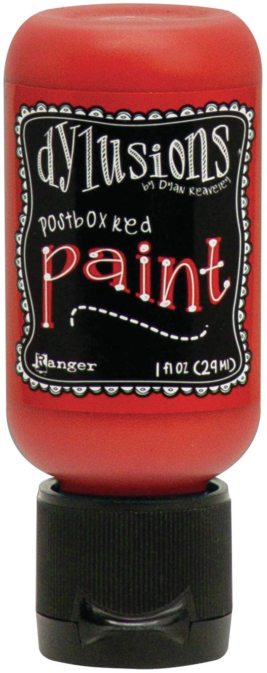 Dylusions Paint RD - Vibrant Postbox Red Acrylic Paint for Artists & Crafters | Perfect for Canvas, DIY Projects & Mixed Media Art