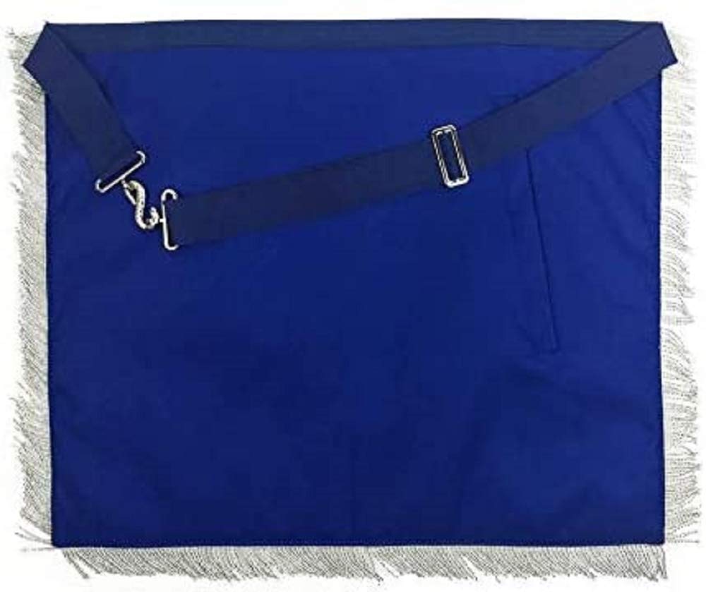 Master Mason Blue Lodge G Freemason Apron - Silver Machine Embroidery Standard Size | Perfect for Masonic Rituals, Lodge Meetings & Ceremonial Events