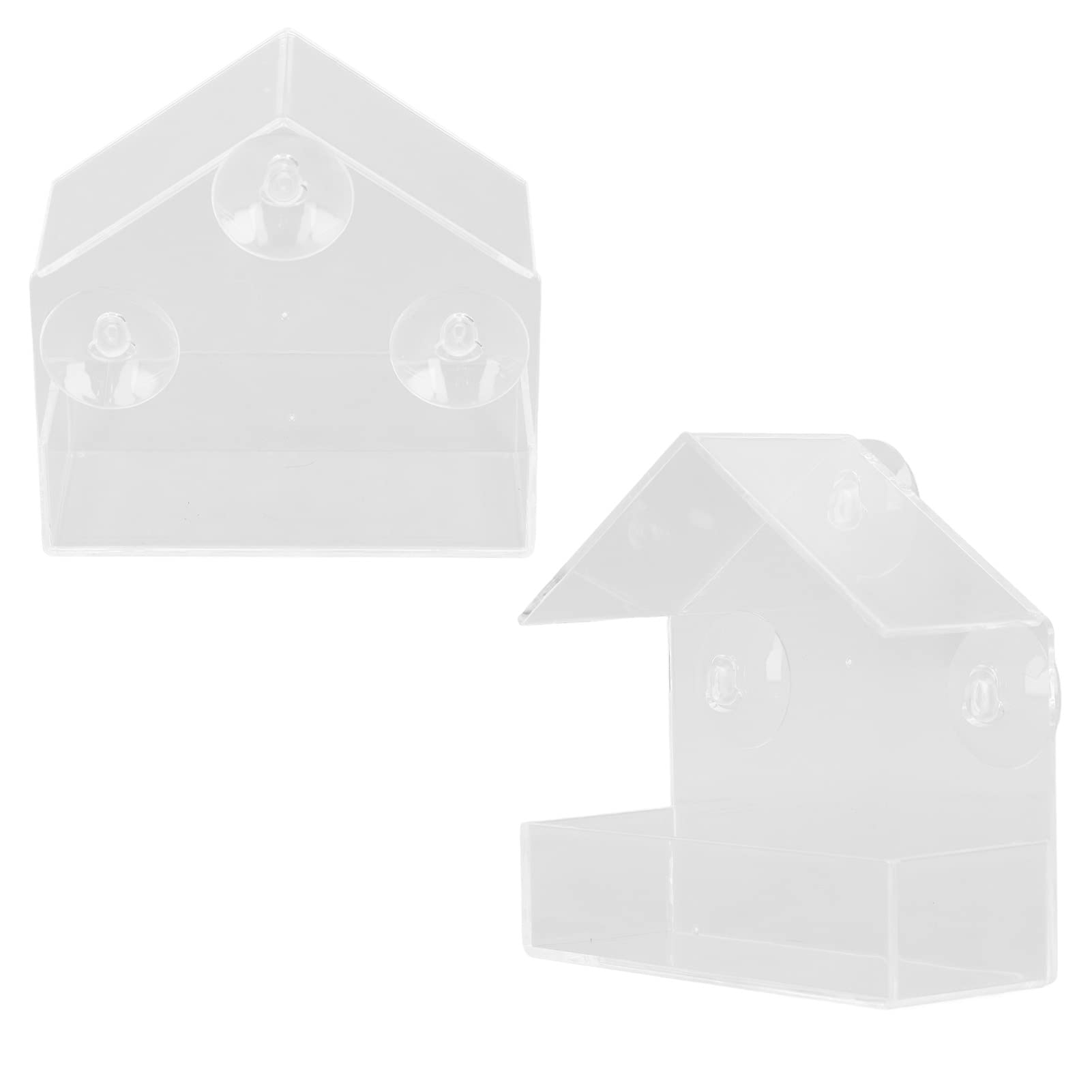 Acrylic Window Bird Feeder House - Practical & Simple Design for Wild Birds, Hummingbirds - Perfect for Outdoor Garden, Patio, and Backyard Bird Watching
