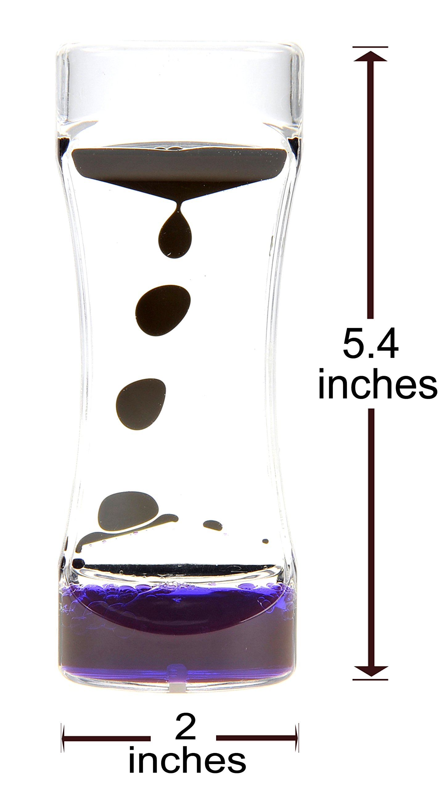 PowerTRC Liquid Motion Bubbler Timer - Sensory Relaxation Toy for Anxiety, Autism & ADHD - Calming Gift for Kids & Adults - Perfect for Home, Office & Classroom Stress Relief