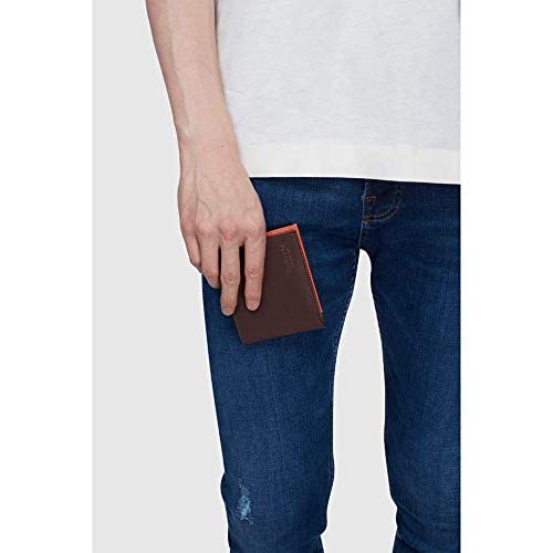 LaBante London Brave Men's Slim Brown Bifold Wallet - Minimalist Leather Wallet for Men with Coin Pocket | Perfect Gift for Dad, Husband, Boyfriend | Everyday Carry & Travel Essential