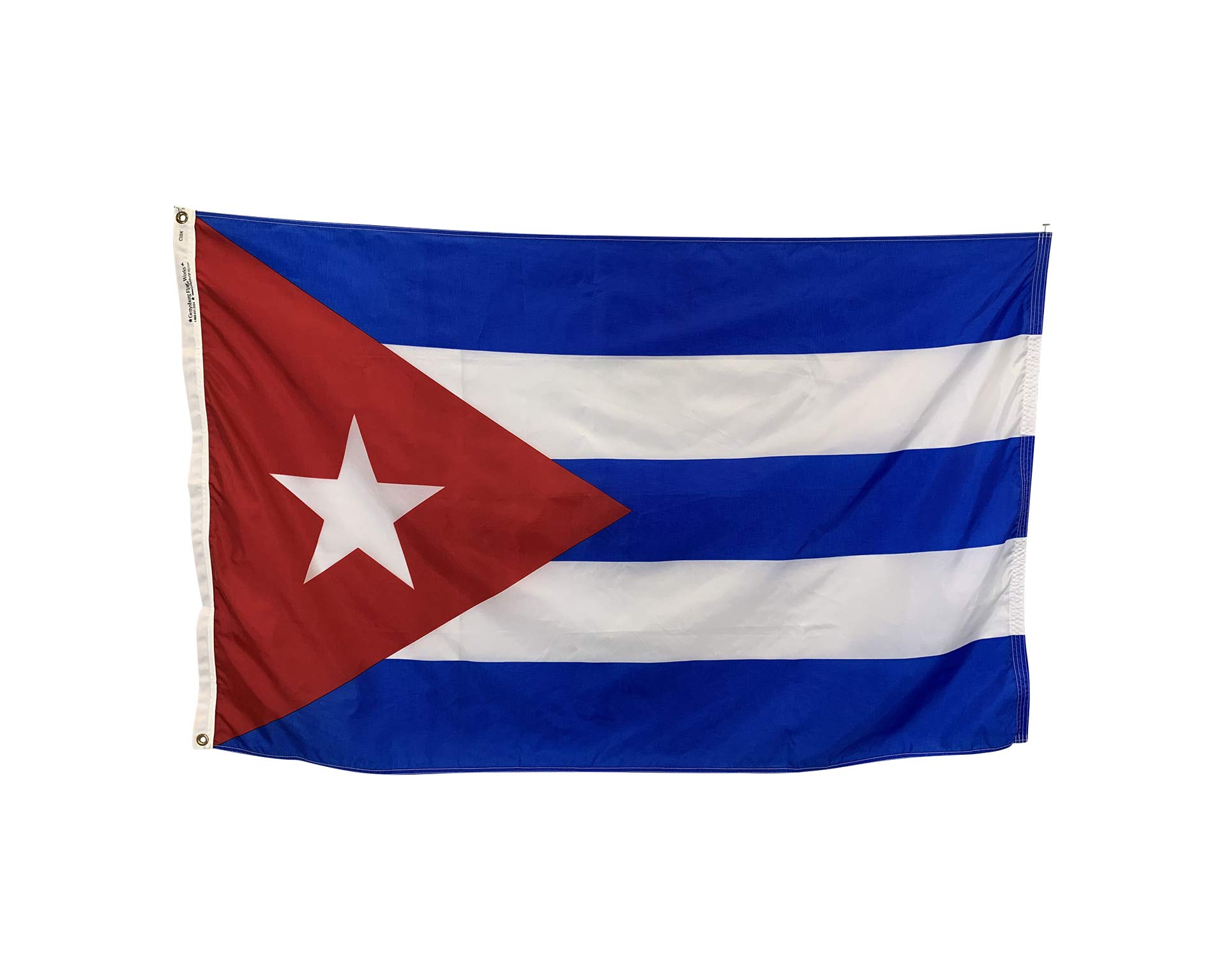 12x18 Cuba Boat Flag - Durable All-Weather Nylon with Brass Grommets - Made in USA - Perfect for Boating, Parades & Patriotic Decor