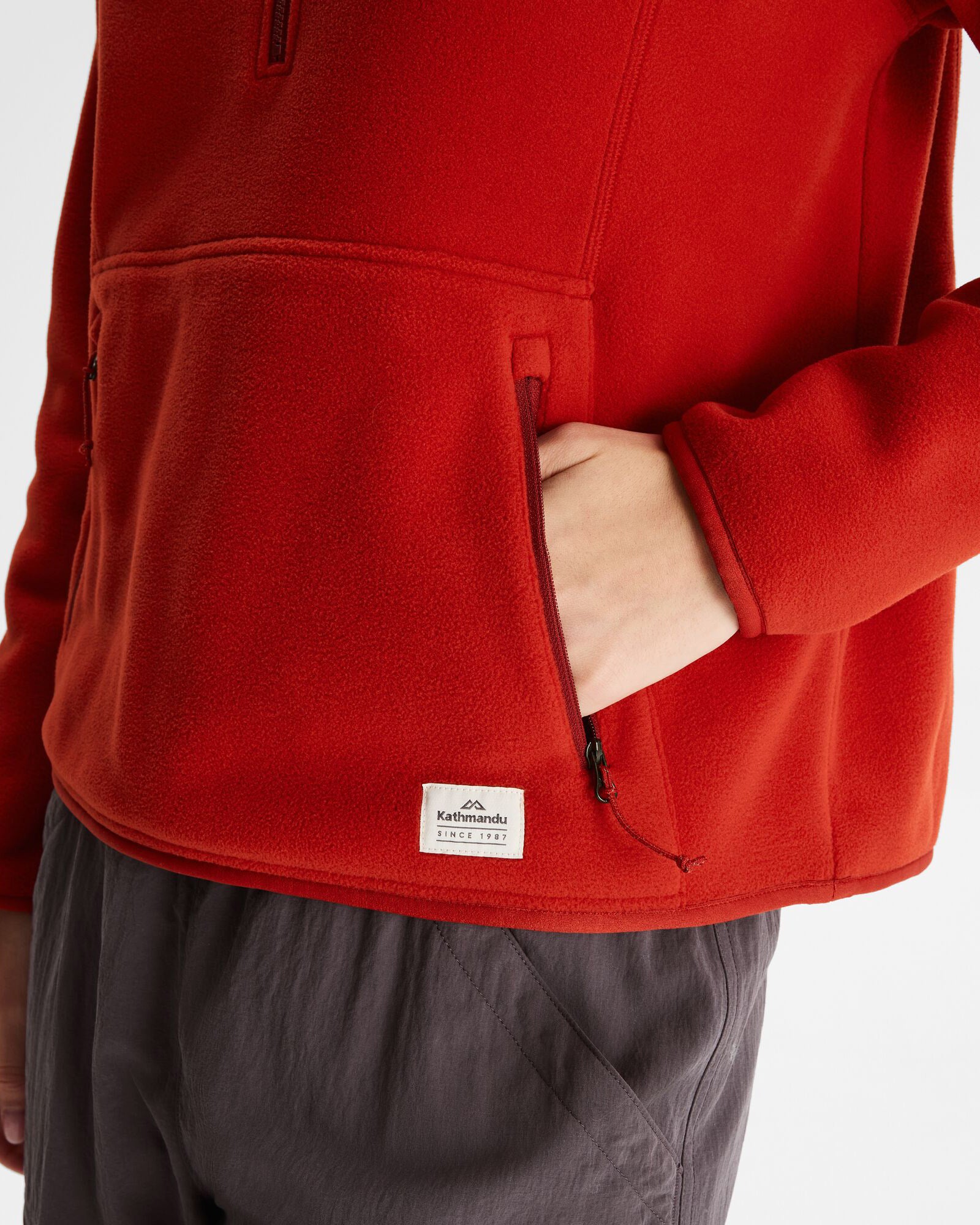 Retro Ridge 200 Women's PrimaLoft Pullover Jacket - Warm Winter Fleece Hoodie for Outdoor Hiking & Casual Wear - Spicy Chili Pepper Red