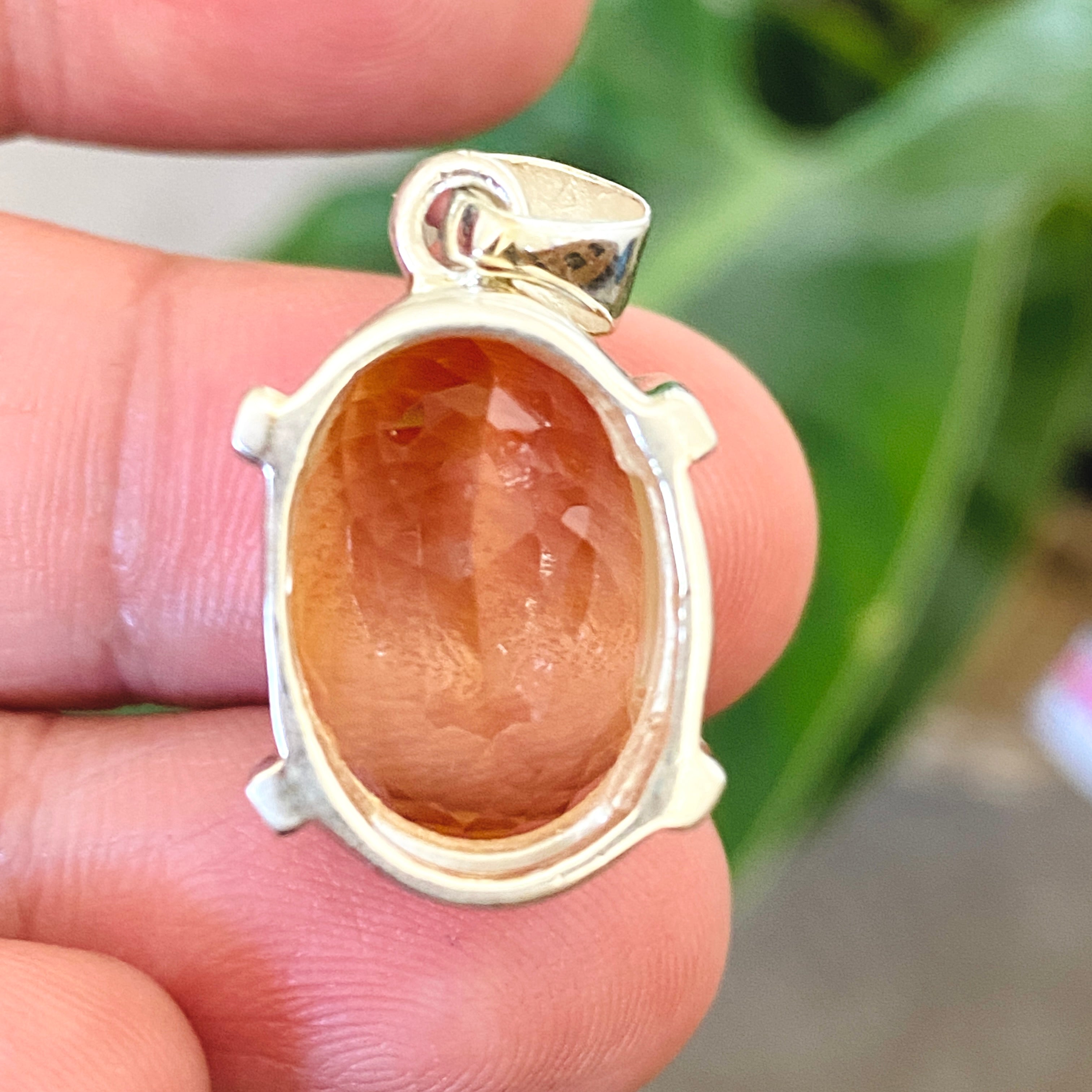 Natural Citrine Gemstone Oval Faceted Pendant Necklace - 925 Sterling Silver Jewelry for Women - Perfect for Birthday Gifts, Anniversary & Everyday Elegance