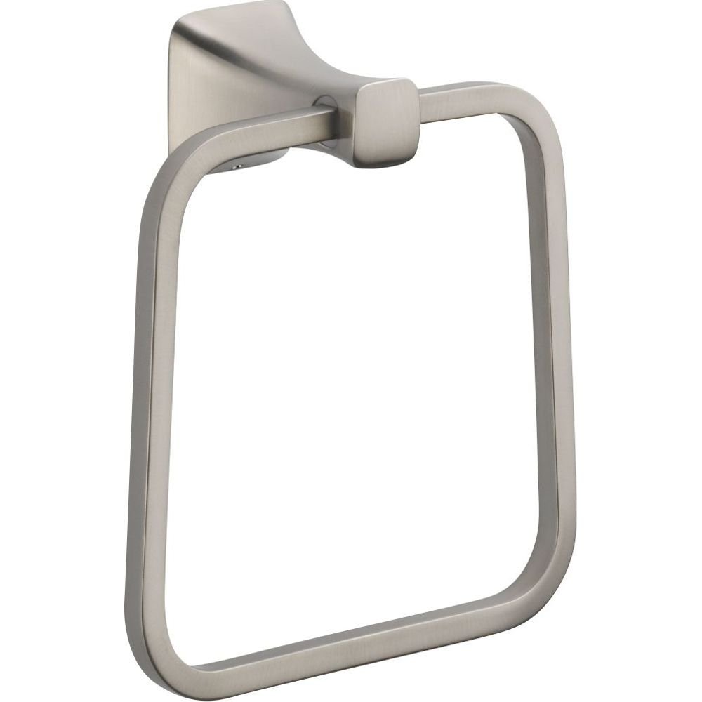 Delta Faucet Tesla Towel Ring - Brushed Stainless Steel Bathroom Accessory (Model 75246-SS) - Perfect for Modern Bathrooms & Spa Decor