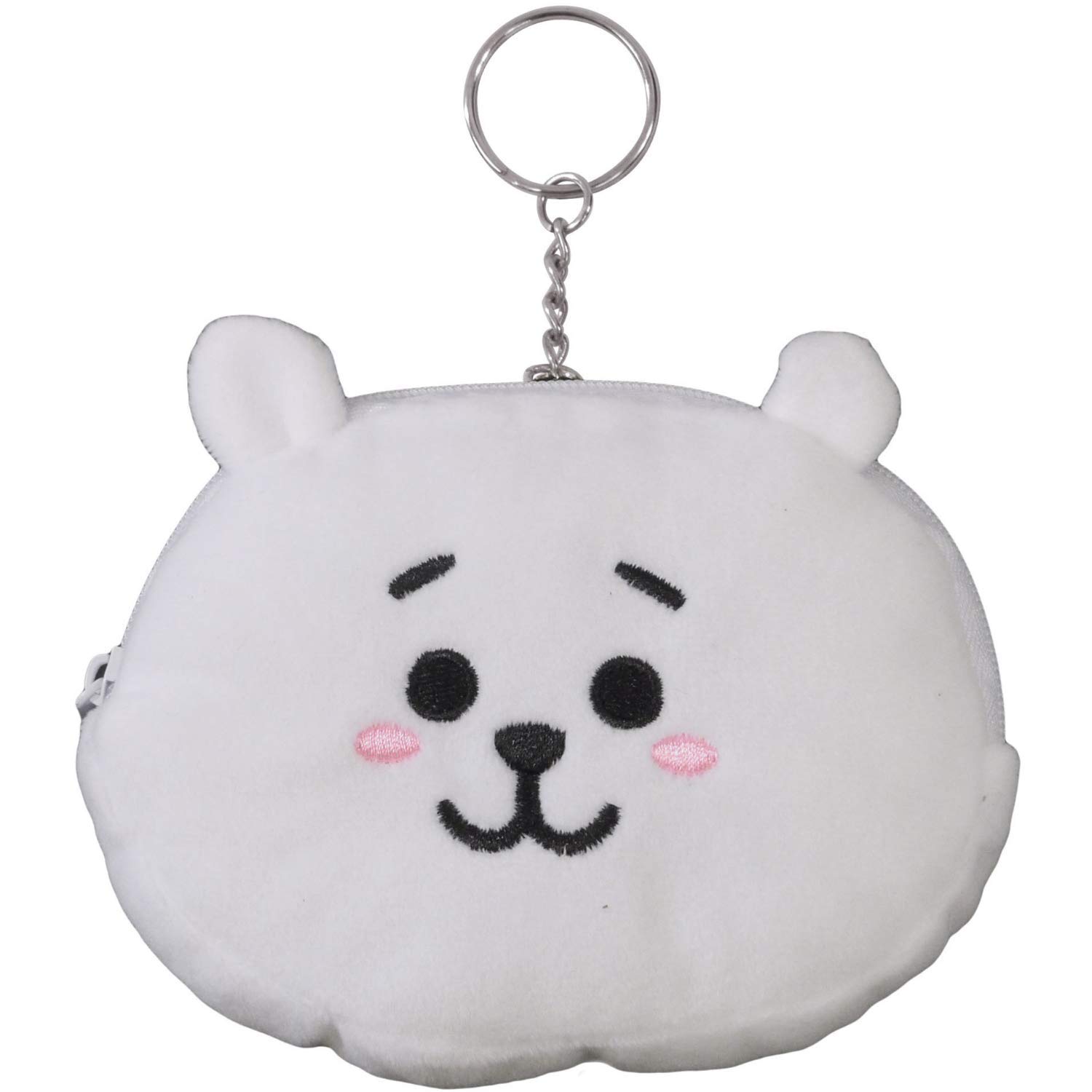 BT21 LINE FRIENDS Small Coin Purse Wallet with Keychain - Cute Character Coin Holder for Women & Girls - Perfect for Shopping, Travel & Everyday Use