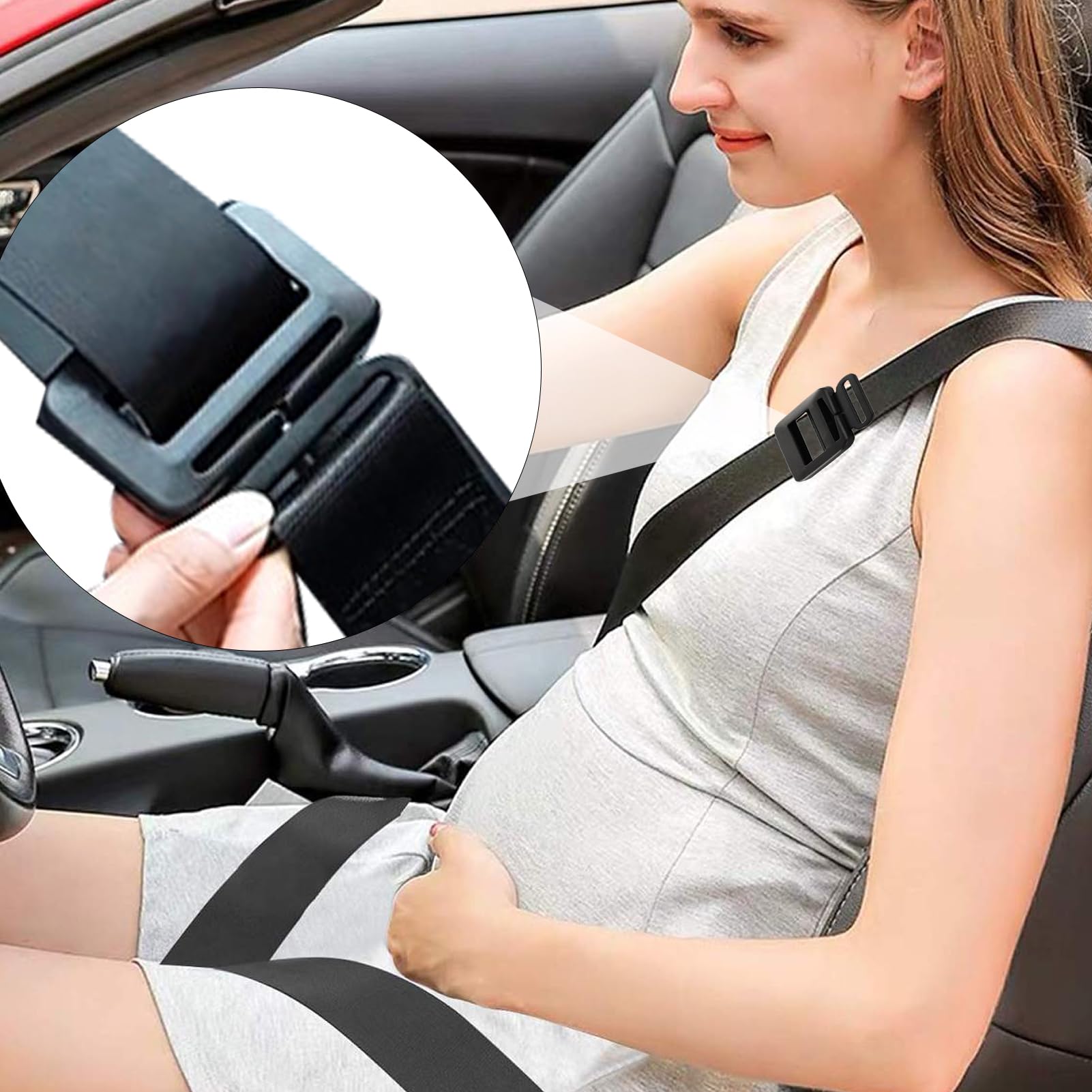 Universal Car Seat Belt Adjuster Clip - Seatbelt Tensioner for Travel, Camper, Truck & RV - Comfortable Safety Strap Adjuster for Co-Pilot - Perfect for Long Road Trips, Family Vacations & Daily Commutes