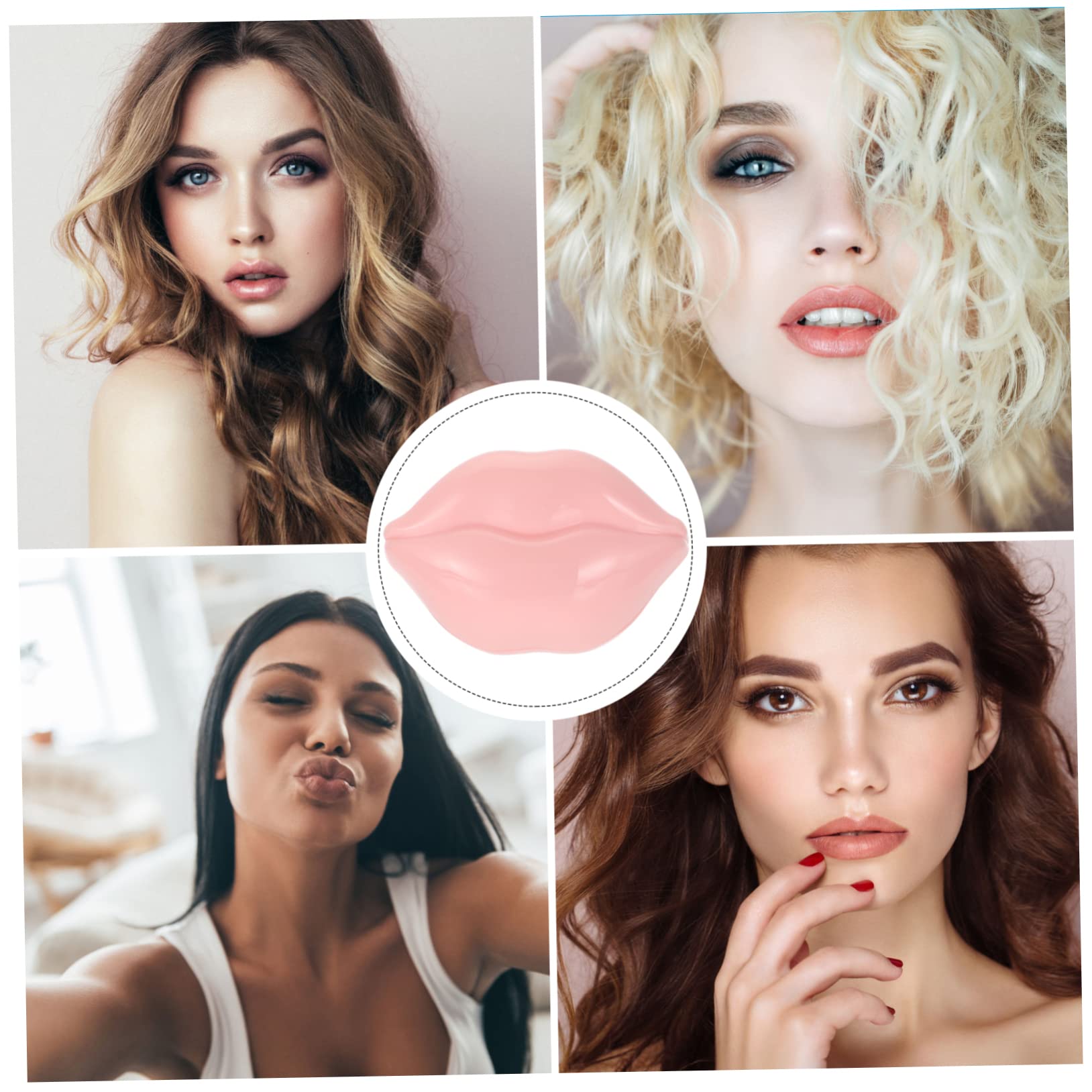 IPetboom 2-Pack Overnight Lip Gel Mask - Hydrating Lip Treatment for Dry & Chapped Lips, Portable Travel-Size Lip Moisturizer with Exfoliating Plaster - Pink Plastic Bottles | Perfect for Night Care, Travel & Daily Lip Therapy