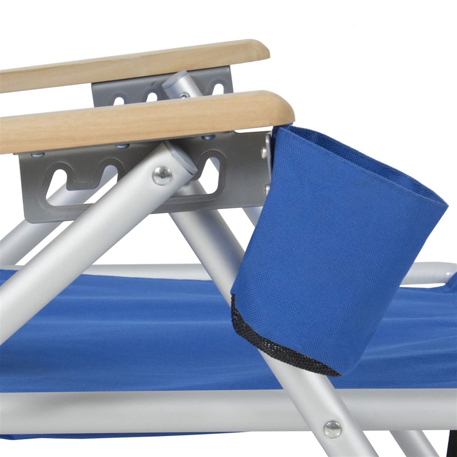 Portable High Strength Beach Chair with Adjustable Headrest & Cup Holder - Lightweight Folding Camping Chair for Travel, Picnics, Backyard, Poolside & Outdoor Relaxation | Perfect for Beach, Garden, Camping & Lounging