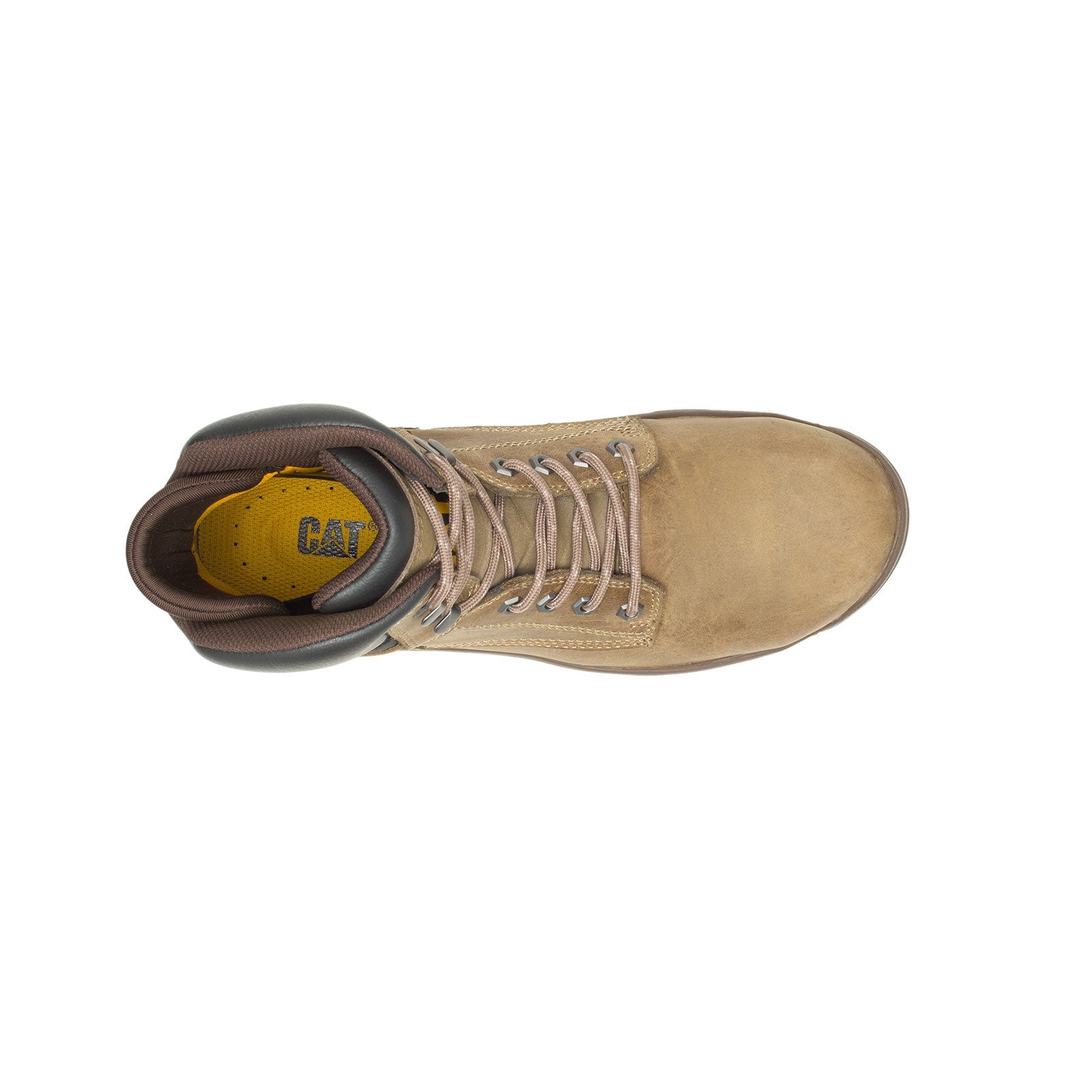 Light Brown Alloy Toe Work Boots for Men - Safety Steel Toe Shoes for Construction & Outdoor Work - Durable & Comfortable Workwear for Job Sites
