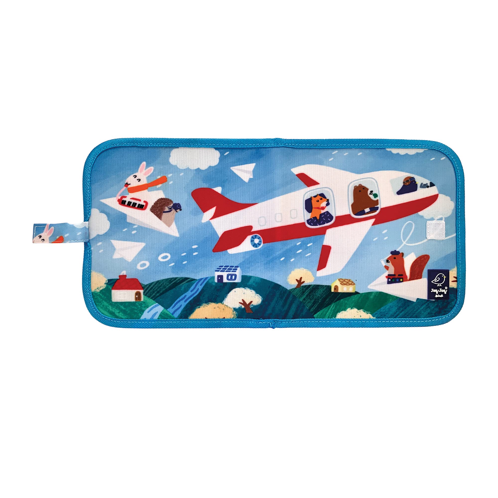 JJB & Friends Airplanes Doodle It and Go Activity Book - Reusable Chalk Board Drawing Book for Kids | Mess-Free Creative Play | Includes Dust-Free Chalk & Eraser | Perfect for Travel, Restaurants & Home Learning Activities