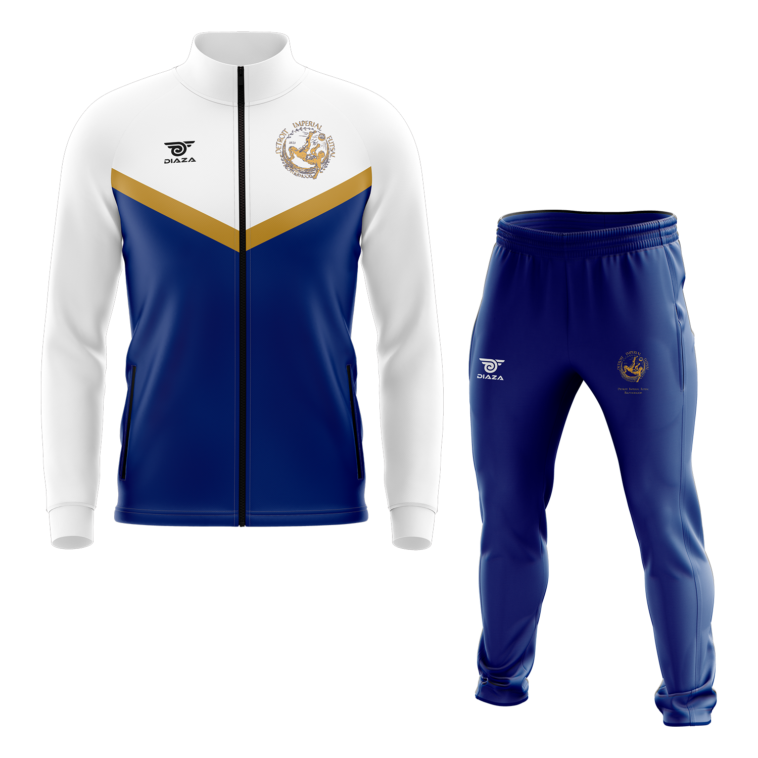 Detroit Futsal Youth Tracksuit Set - Boys & Girls Soccer Warm-Up Suit - Breathable Athletic Joggers & Jacket for Training & Matches - Perfect for Indoor Soccer, School Sports & Casual Wear