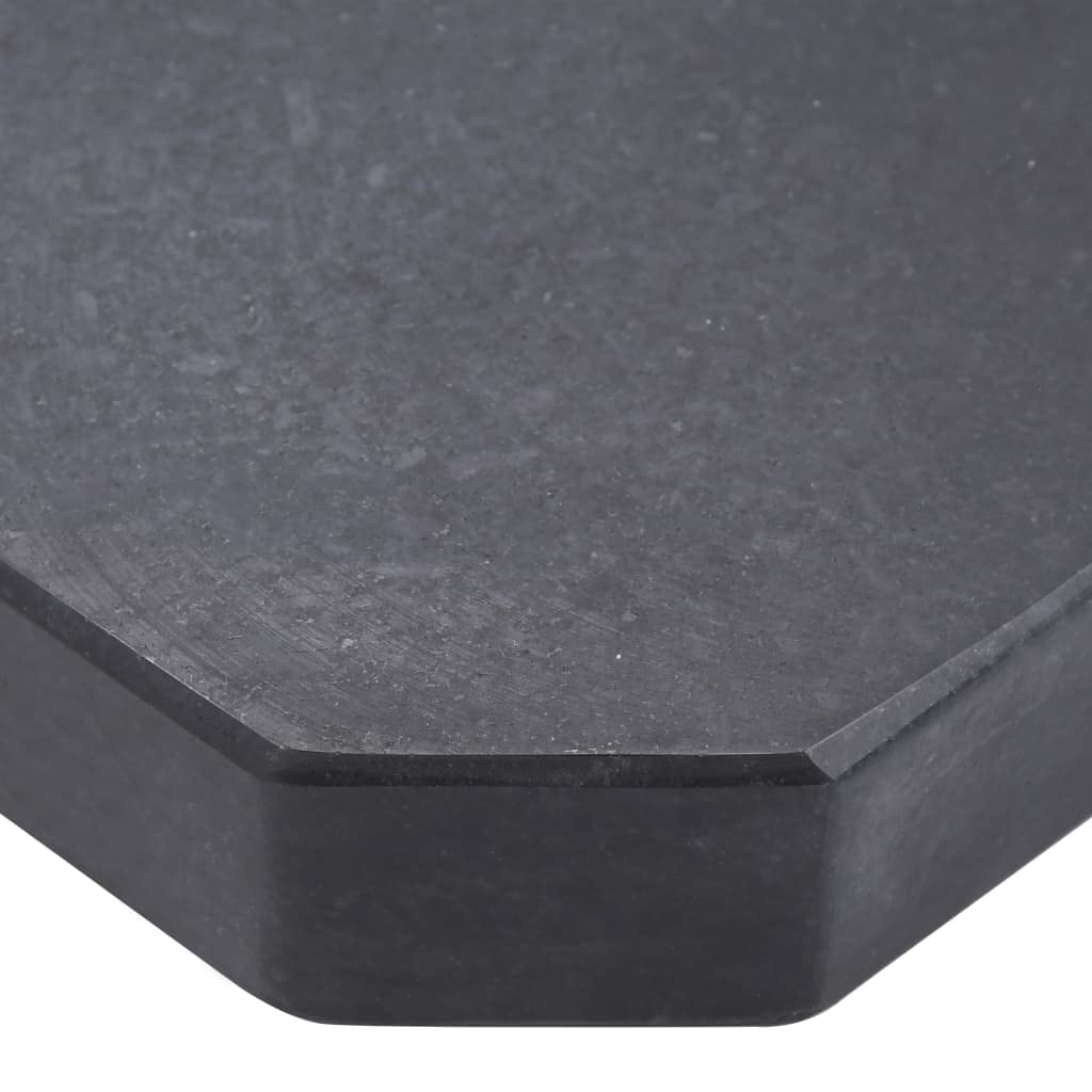 SKM Black Granite Square Umbrella Weight Plate - 25 kg for Outdoor Patio, Garden, and Event Stability