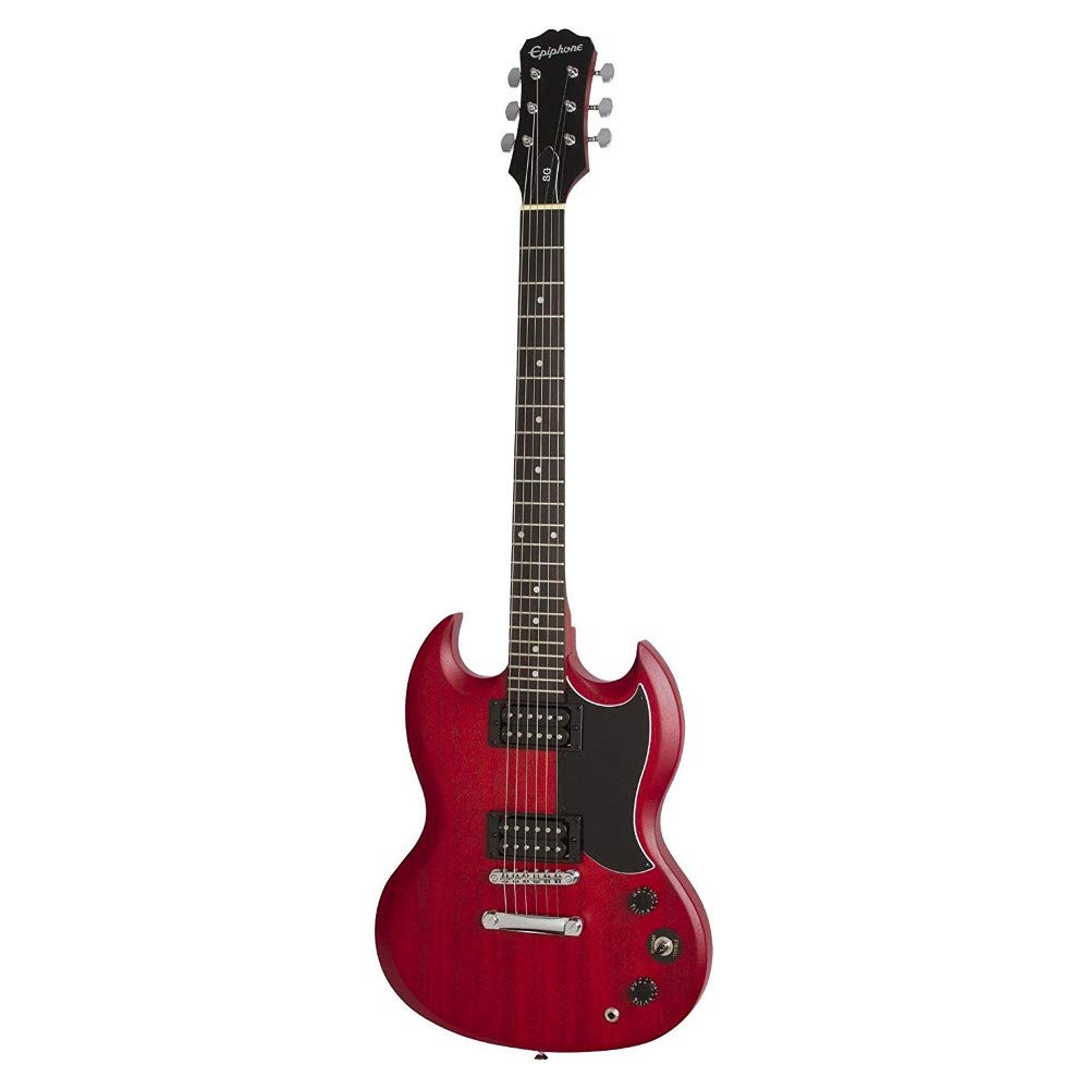 Epiphone SG Special Satin E1 Electric Guitar - Vintage Worn Finish, Heritage Cherry Red | Perfect for Rock, Blues & Stage Performances