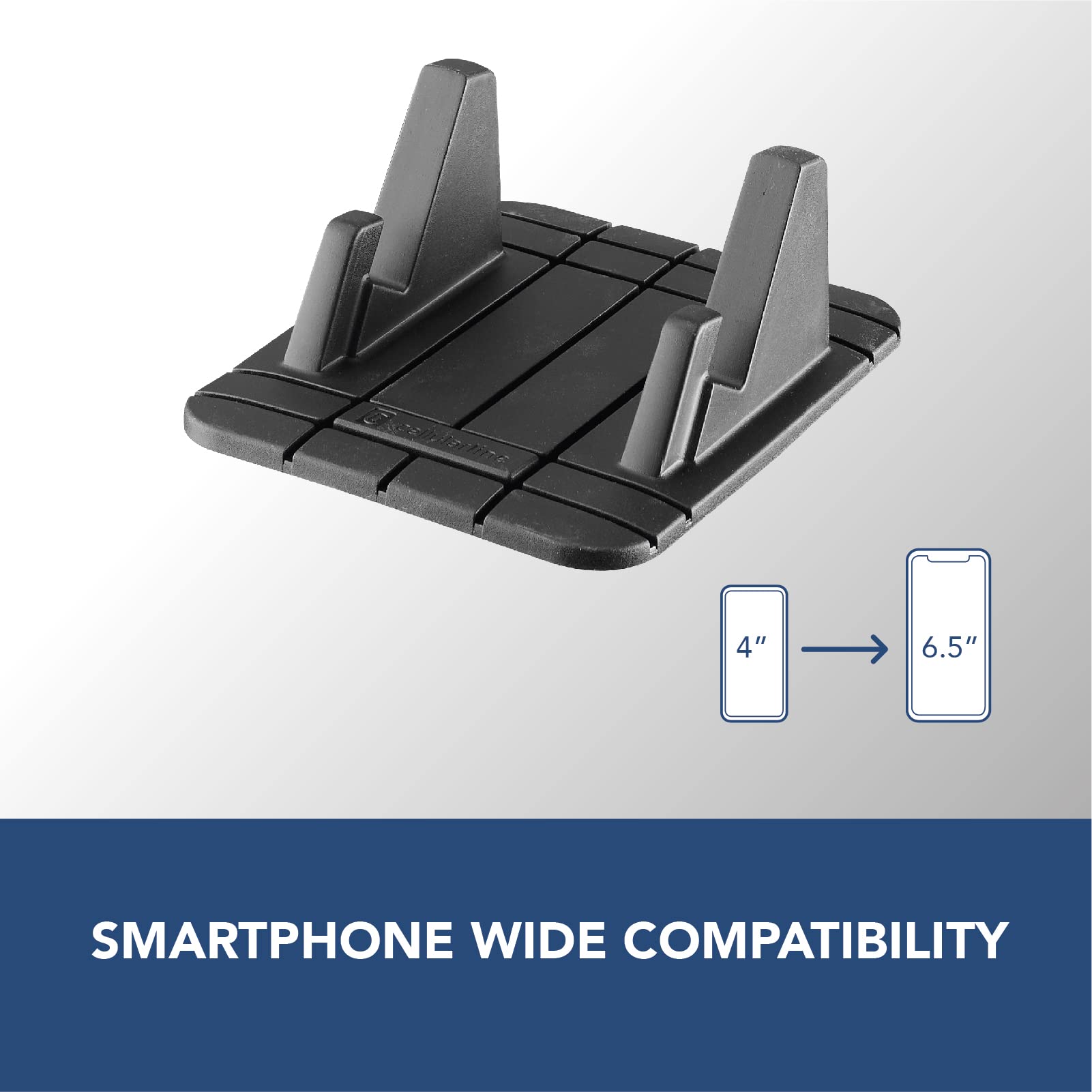 Universal Smartphone Car Holder - Flexible Silicone Dashboard Mount for iPhone & Android - Secure Hands-Free Driving - Perfect for Commuting, Road Trips & GPS Navigation (Black)