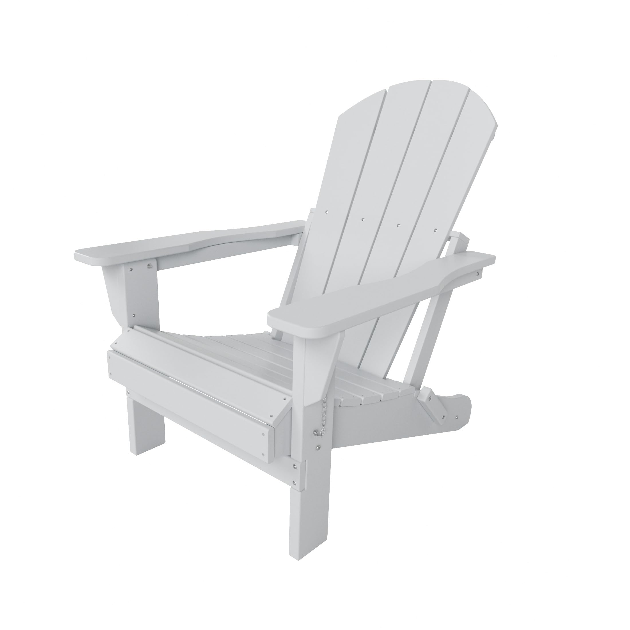 Premium Outdoor Folding Chair - All-Weather Patio Seating for Backyard, Garden, Pool & Firepit - White Adirondack Style Lawn Chair for Camping, Beach & Parties (Portable & Durable)