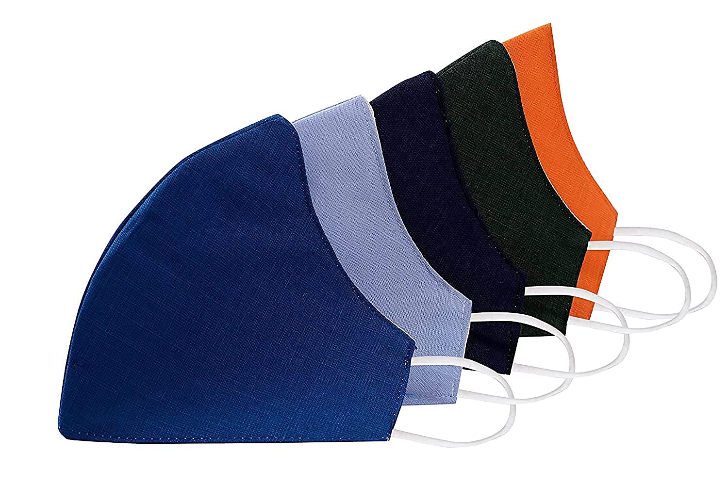 Vroxy 10-Pack Reusable Cotton Face Masks - 3-Layer Breathable & Anti-Bacterial Protection - Soft Washable Fabric for Men Women - Perfect for Travel, Work, Gym & Daily Commute (Multi-Color)