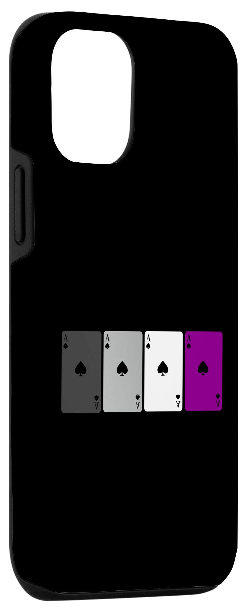 iPhone 12/12 Pro Case with Ace Playing Cards Design - Funny Asexual Pride Flag Cover for LGBT Community - Perfect for Pride Events, Asexuality Awareness & Daily Protection